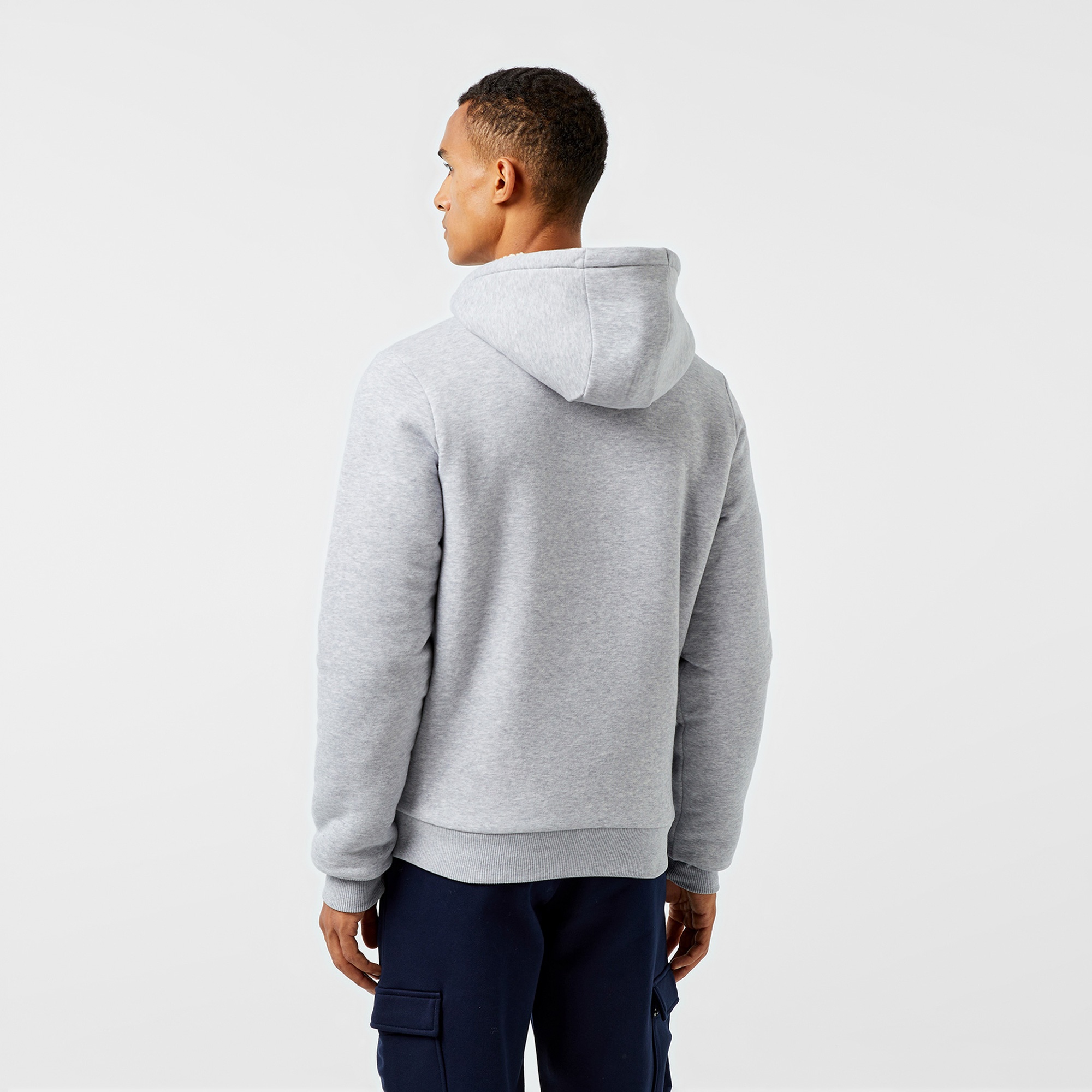 Lacoste Erkek Relaxed Fit Kapüşonlu Gri Sweatshirt