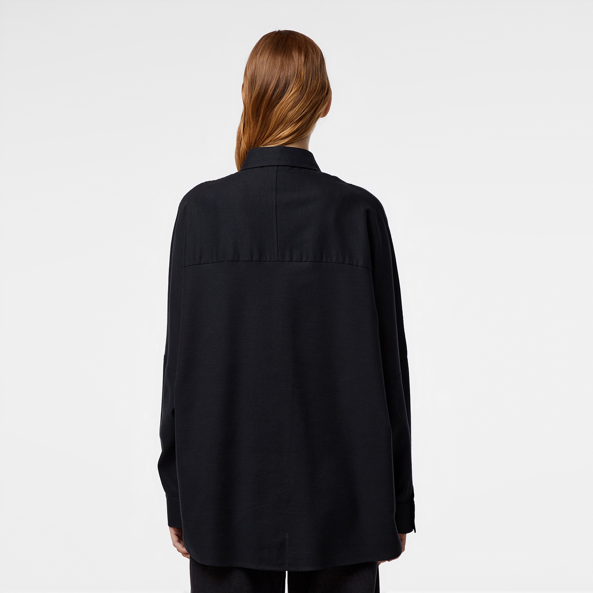 Lacoste Kadın Loose Fit Siyah Gömlek