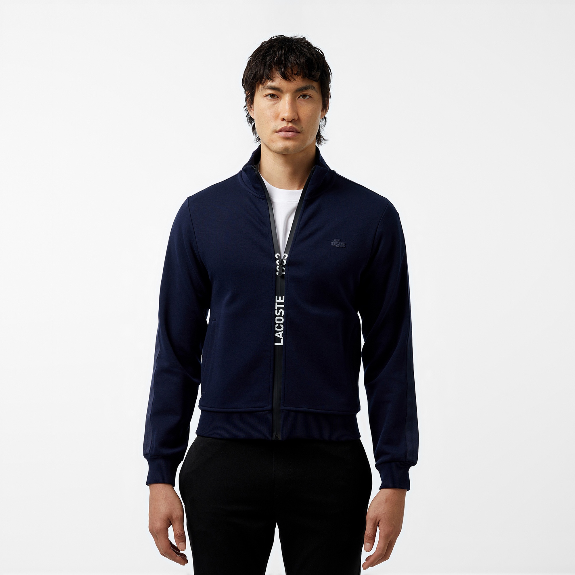 Lacoste Erkek Regular Fit Fermuarlı Lacivert Sweatshirt