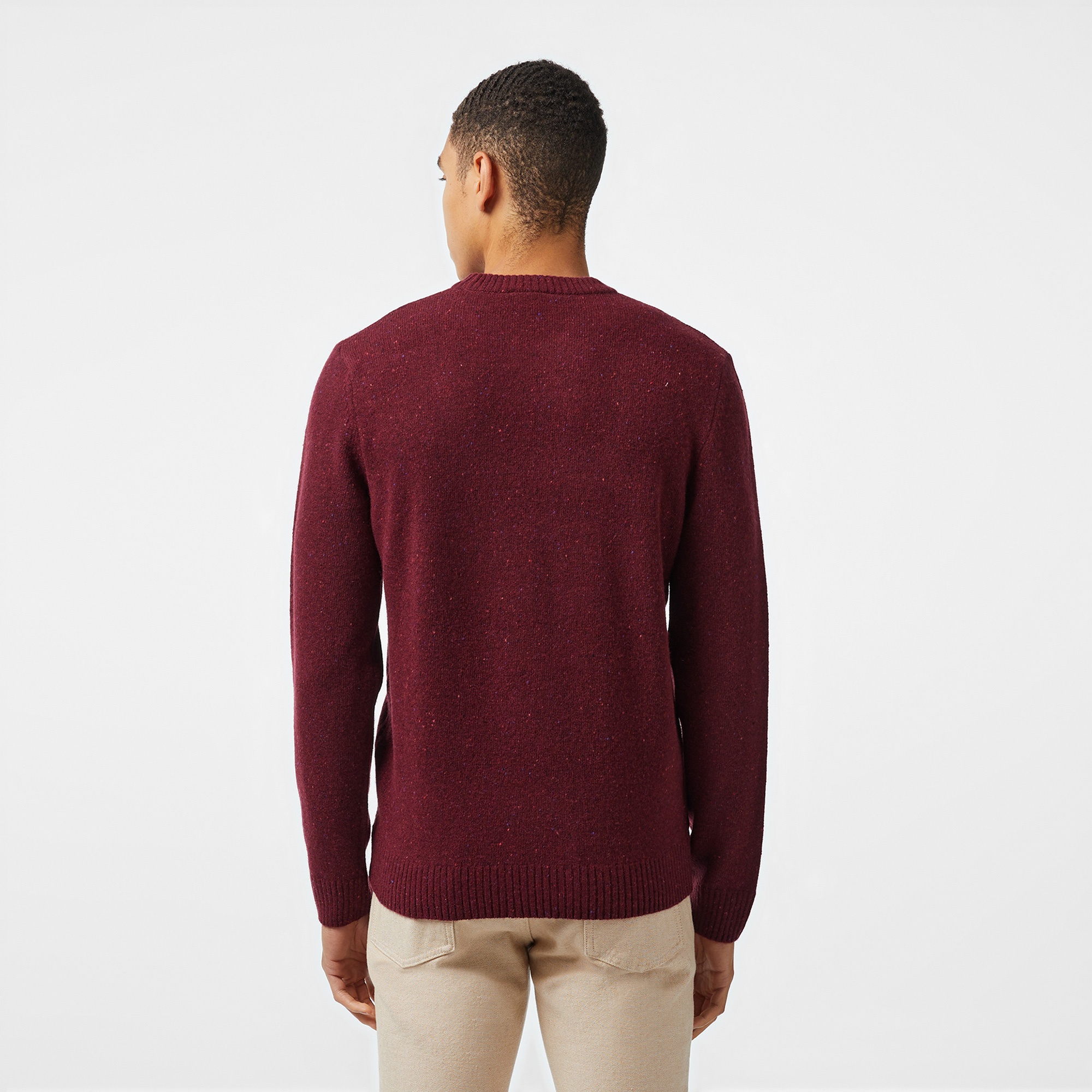 Lacoste Erkek Regular Fit Bisiklet Yaka Bordo Triko