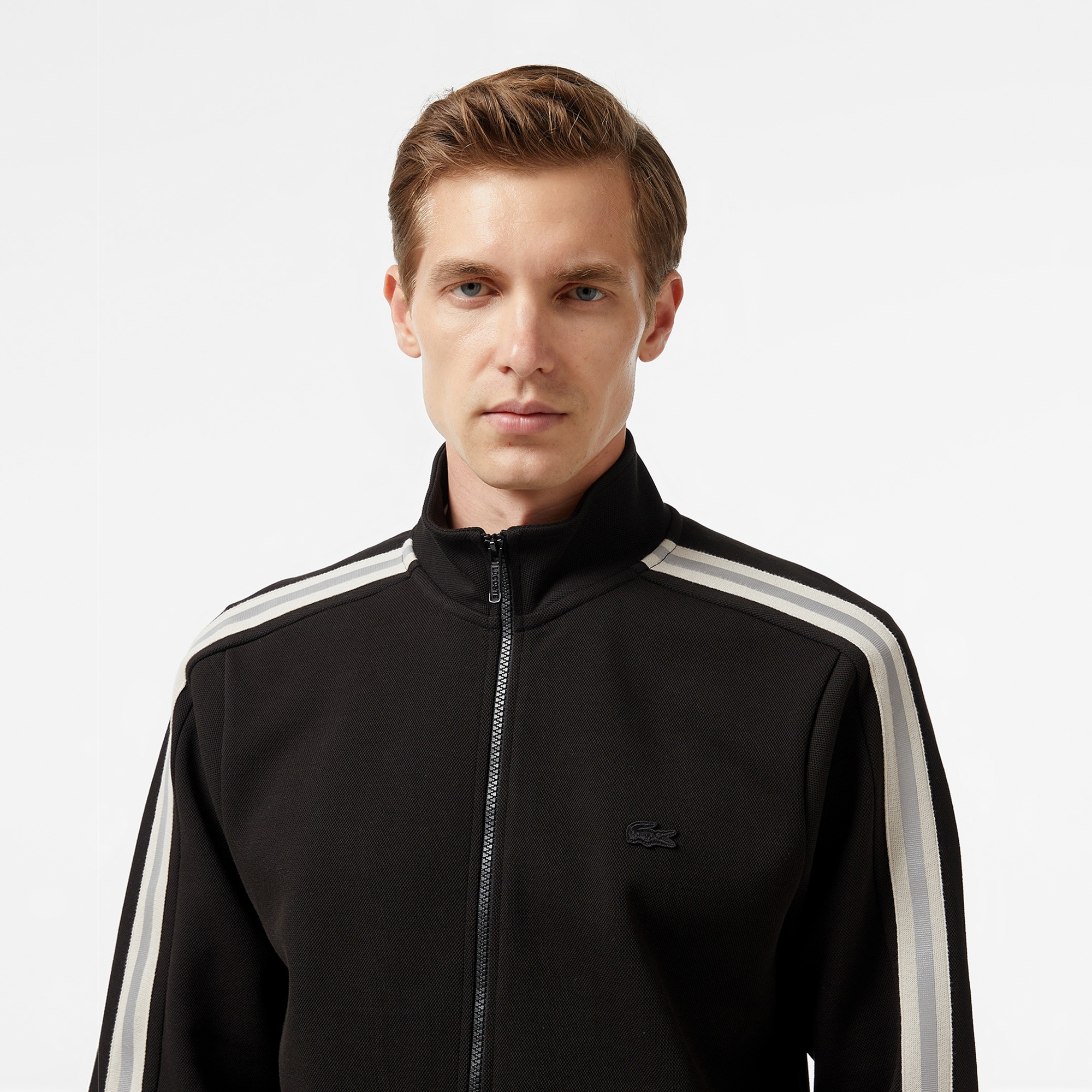 Lacoste Erkek Slim Fit Fermuarlı Siyah Sweatshirt