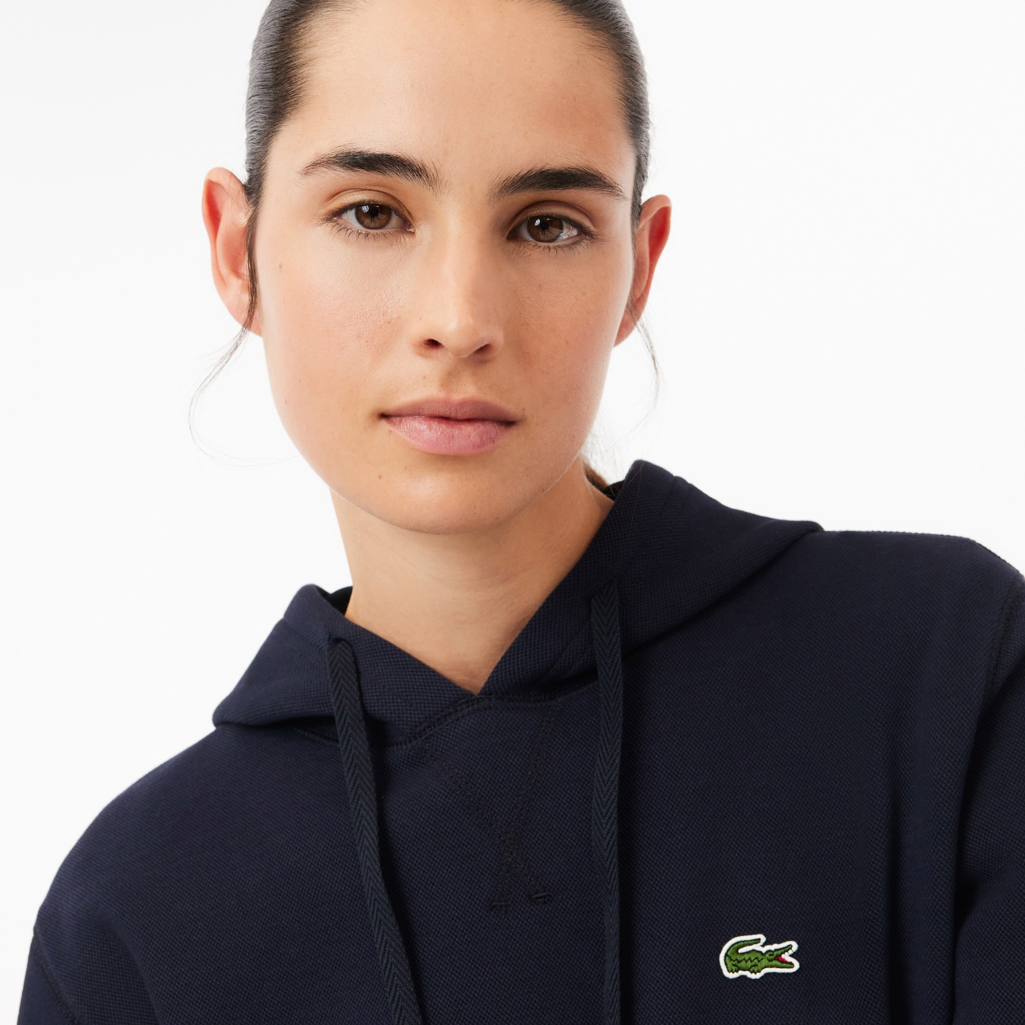Lacoste Kadın Regular Fit Kapüşonlu Lacivert Sweatshirt