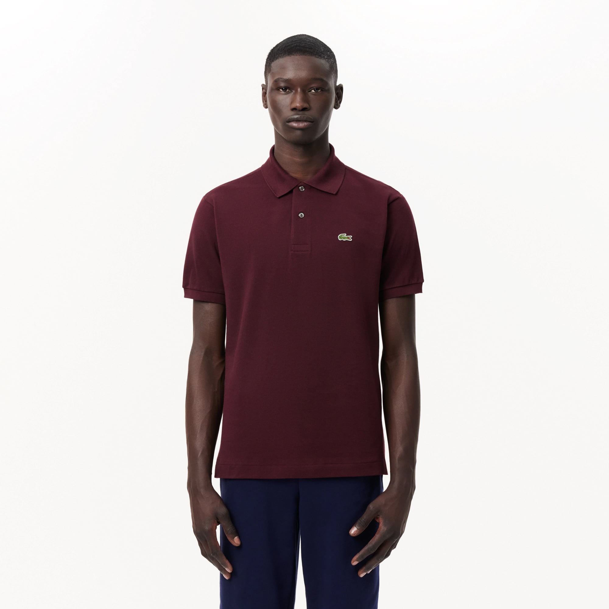L.12.12 Erkek Classic Fit Bordo Polo