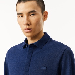 Erkek Regular Fit Uzun Kollu Lacivert Paris Polo Mavi