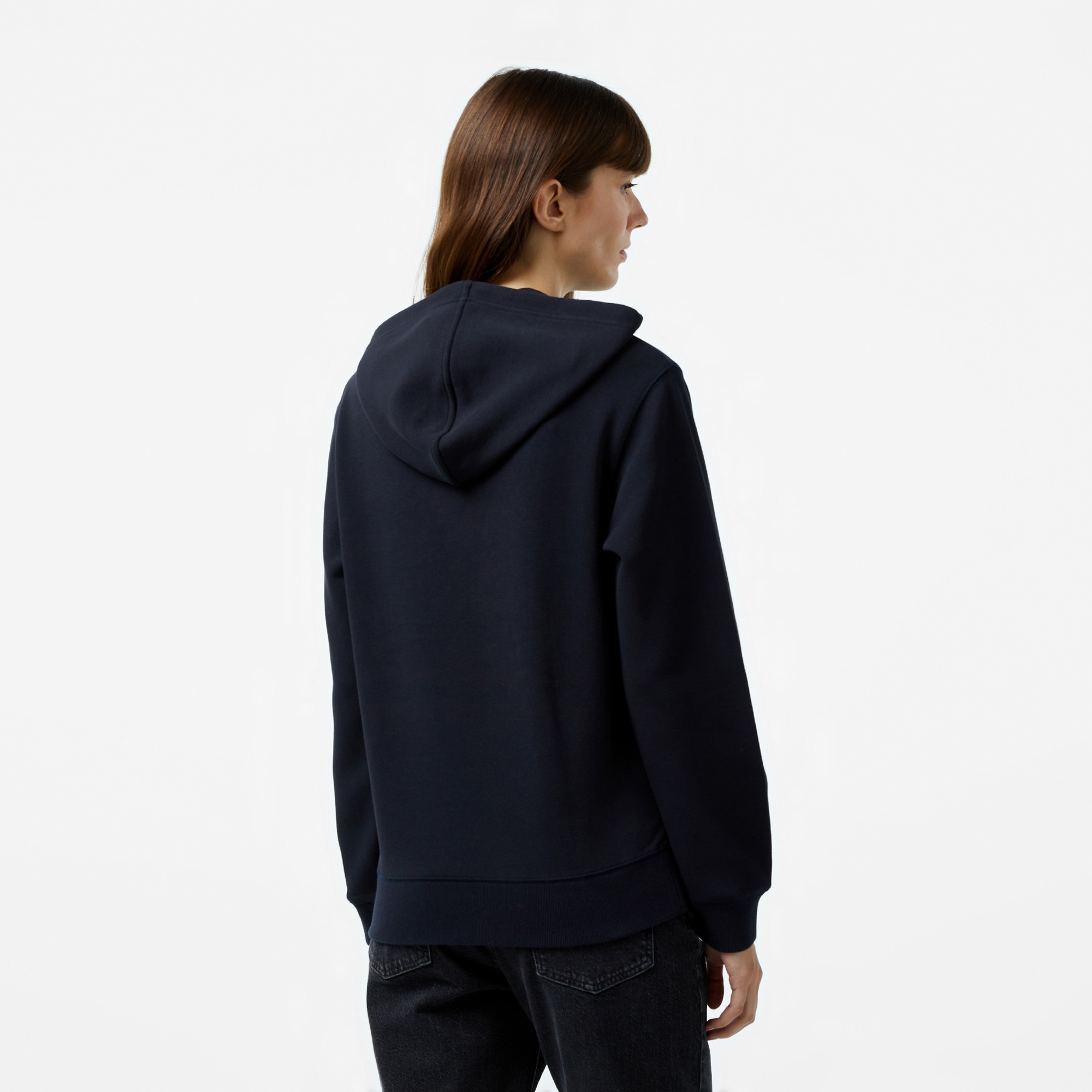 Lacoste Kadın Regular Fit Kapüşonlu Lacivert Sweatshirt