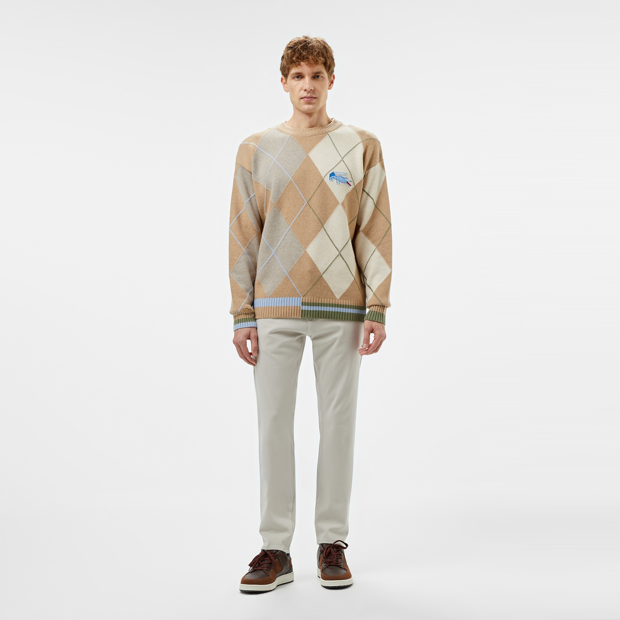 Lacoste Erkek Slim Fit Gri Jean Pantolon