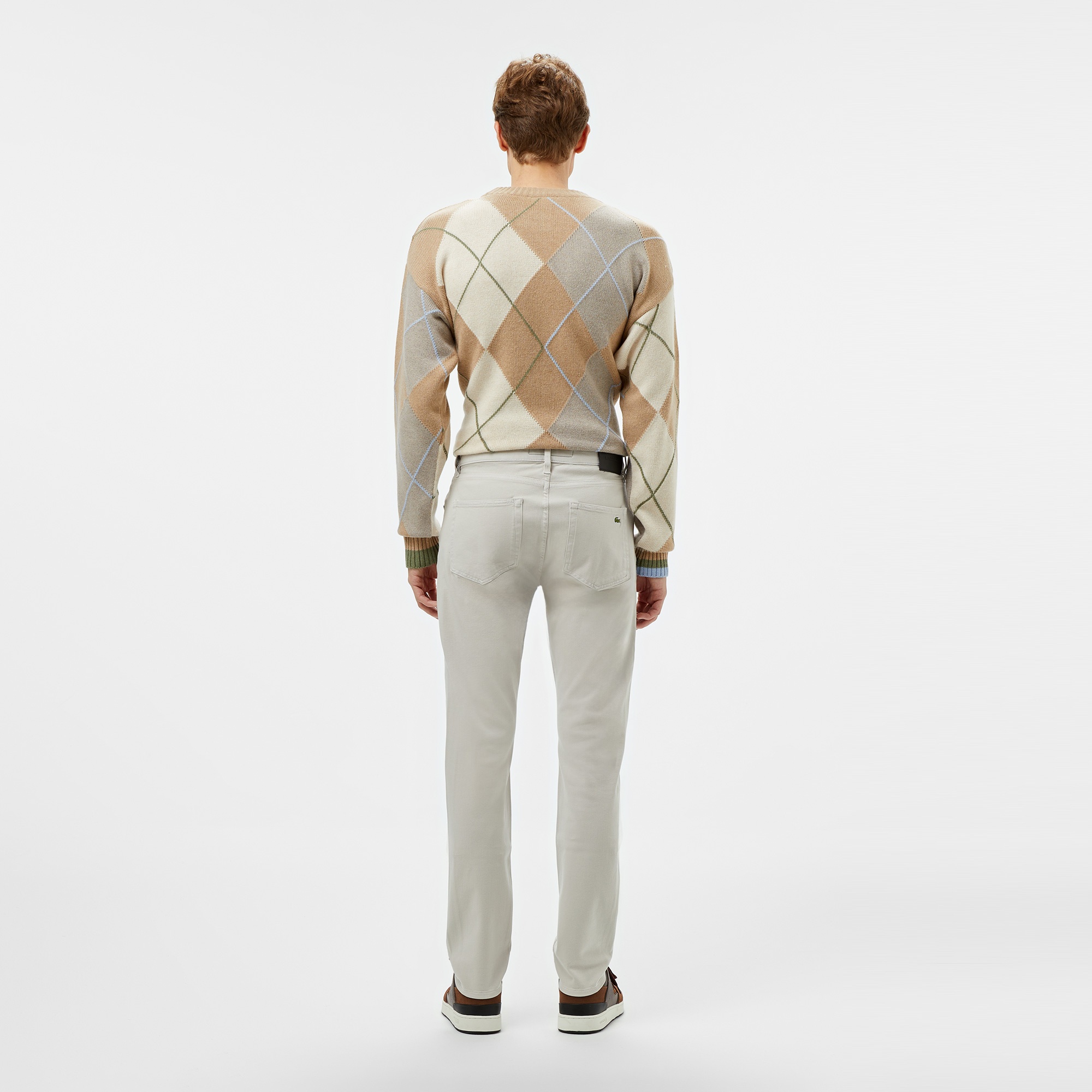 Lacoste Erkek Slim Fit Gri Jean Pantolon