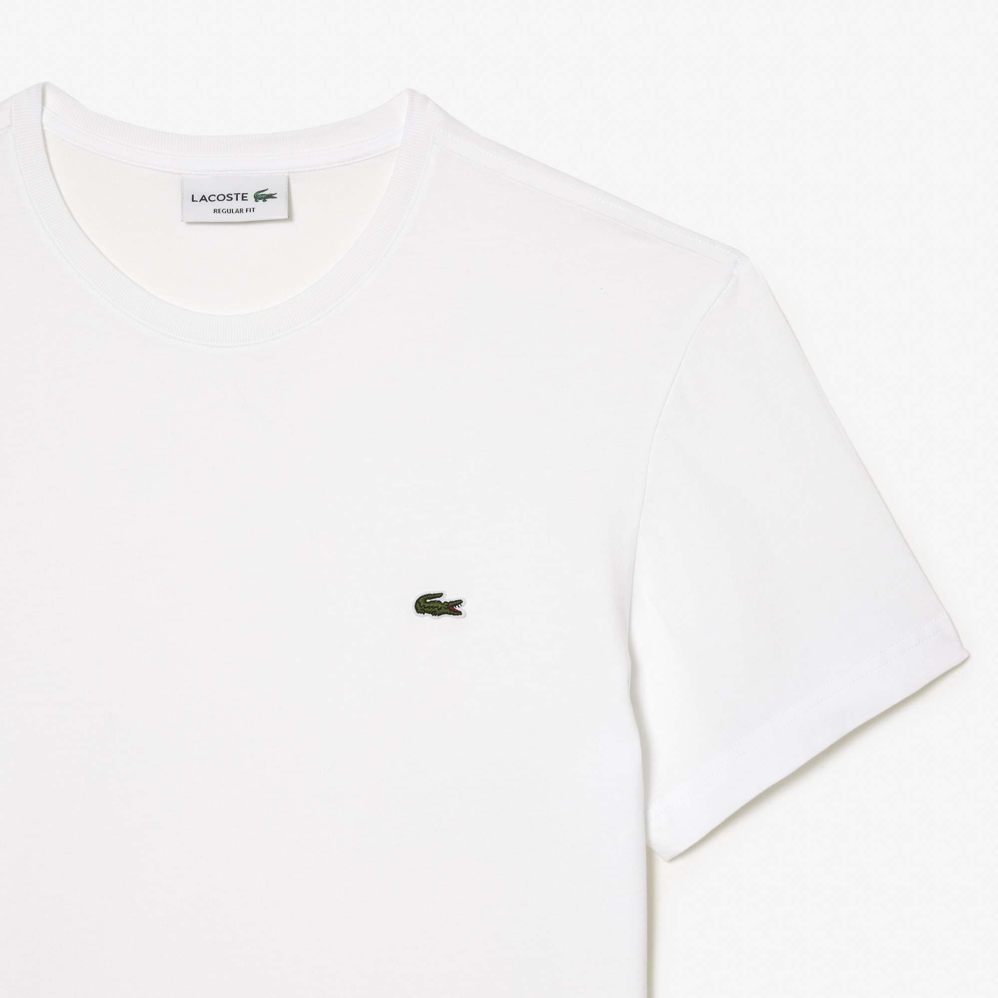Lacoste Erkek Regular Fit Bisiklet Yaka Beyaz T-Shirt