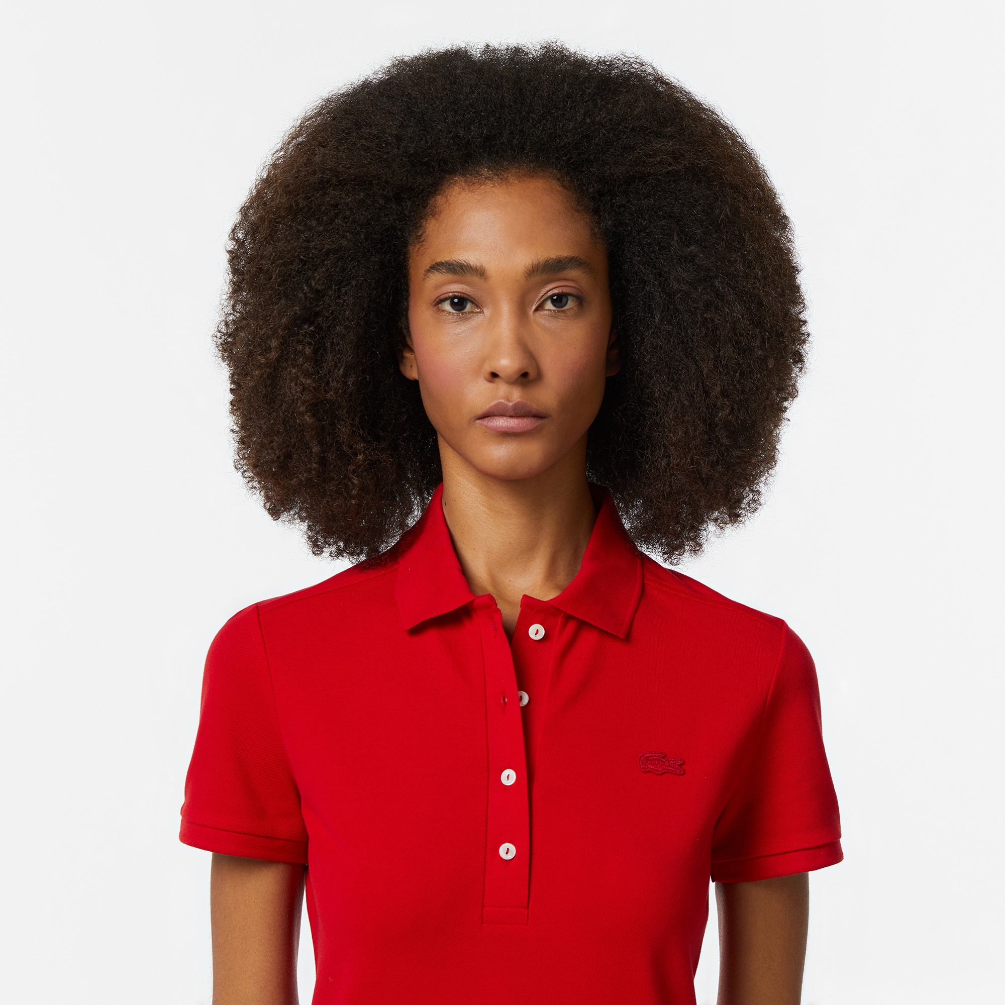 Lacoste Kadın Slim Fit Kırmızı Polo