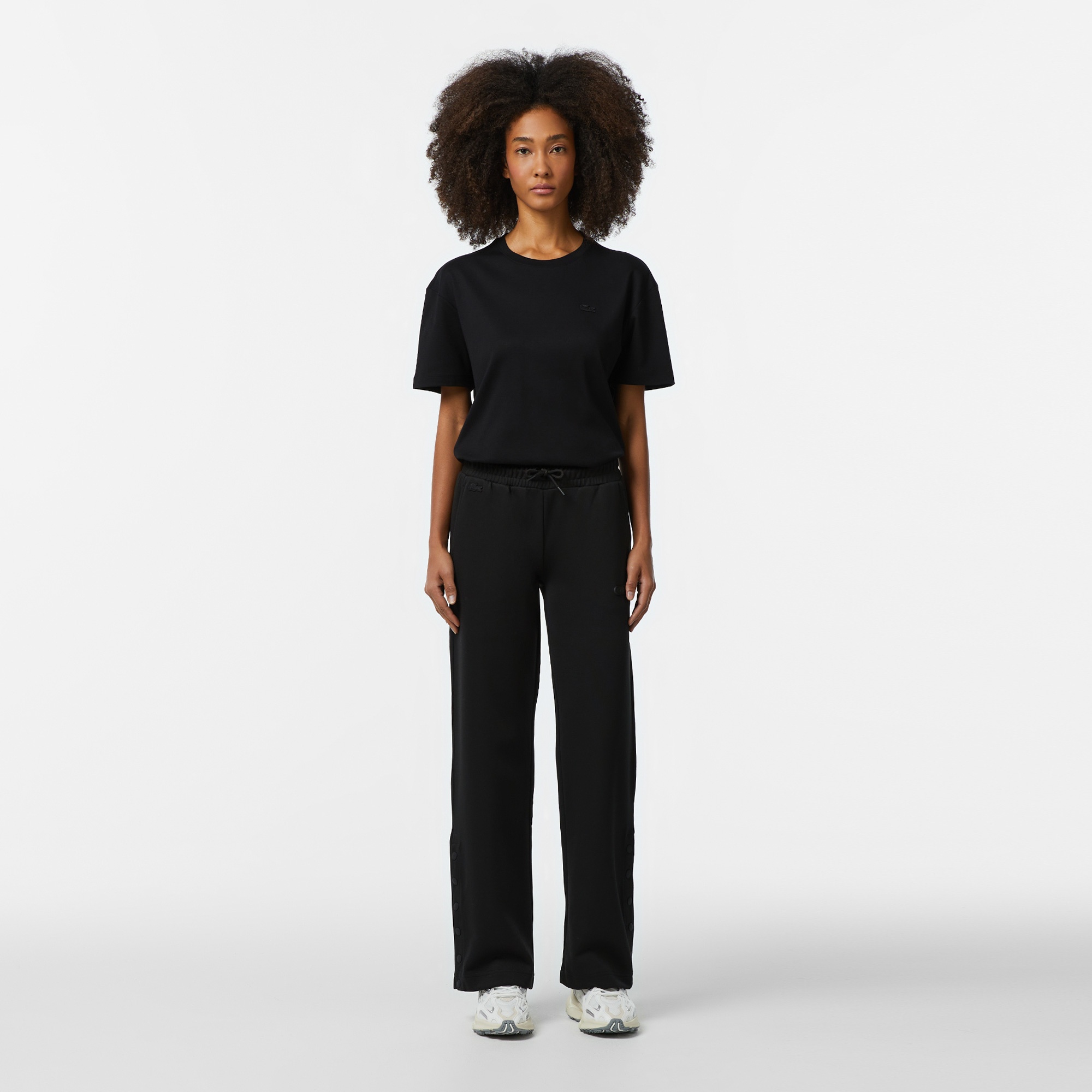 Lacoste Kadın Straight Fit Siyah Eşofman Altı