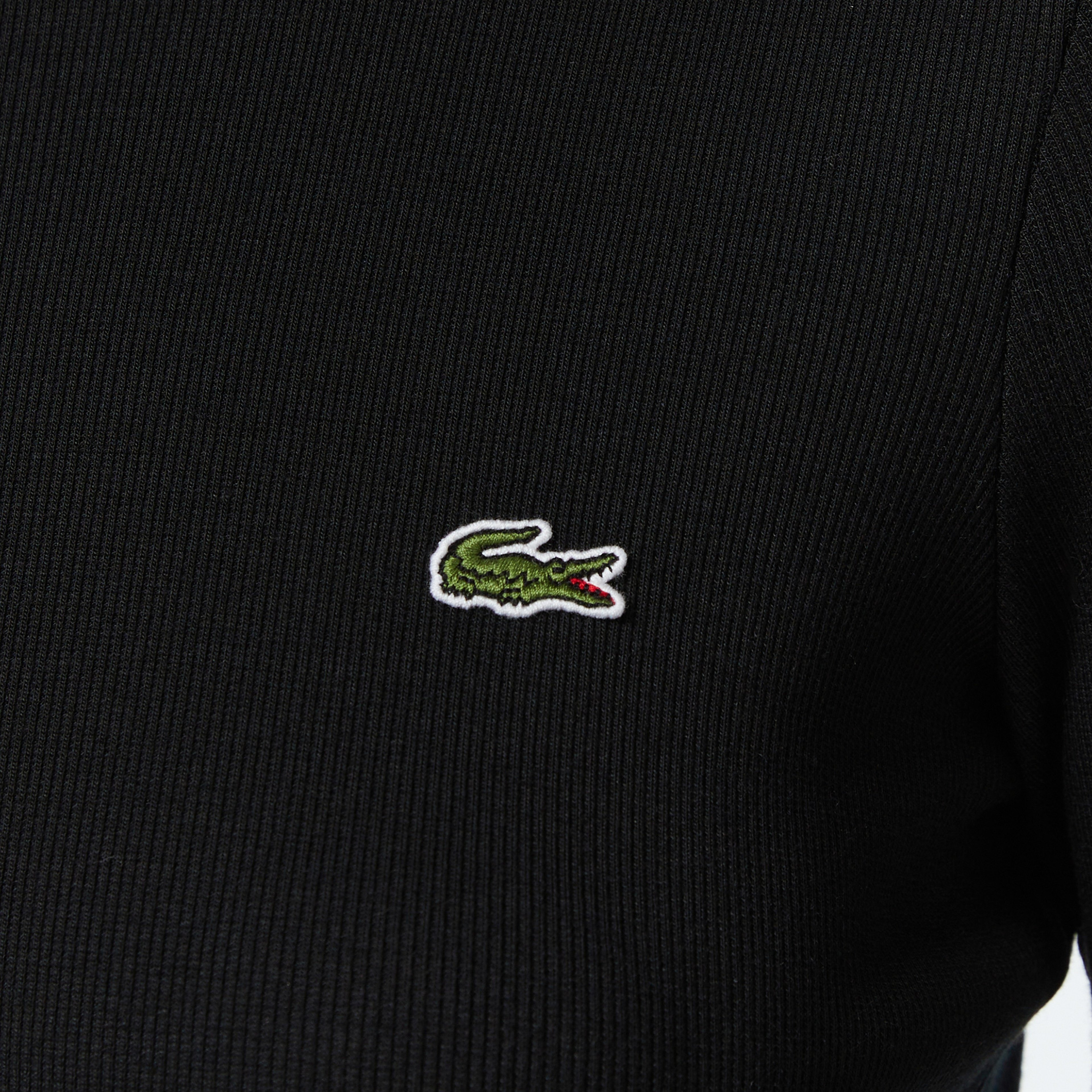 Kadın Slim Fit Uzun Kollu Bisiklet Yaka Siyah T-Shirt