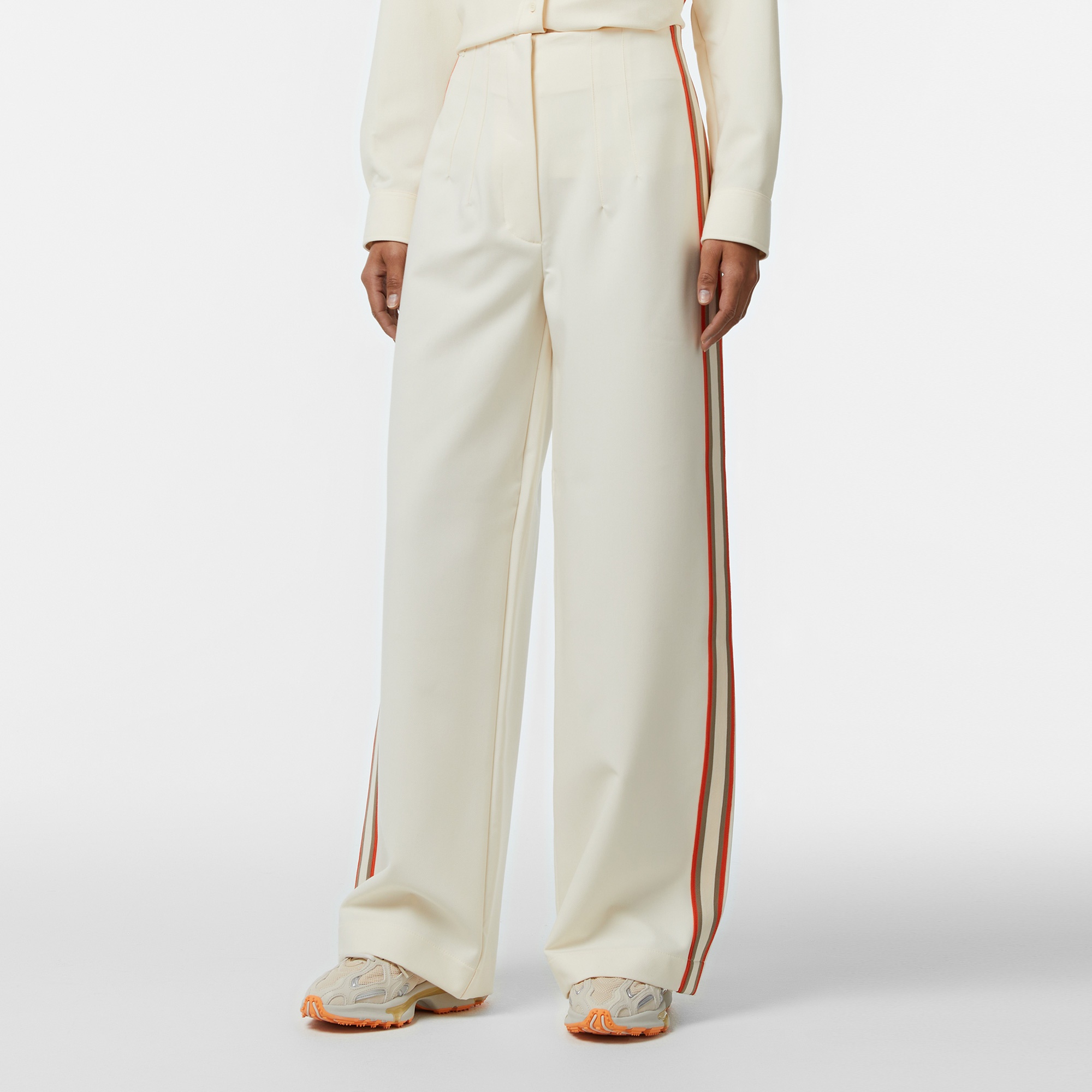 Lacoste Kadın Regular Fit Krem Pantolon