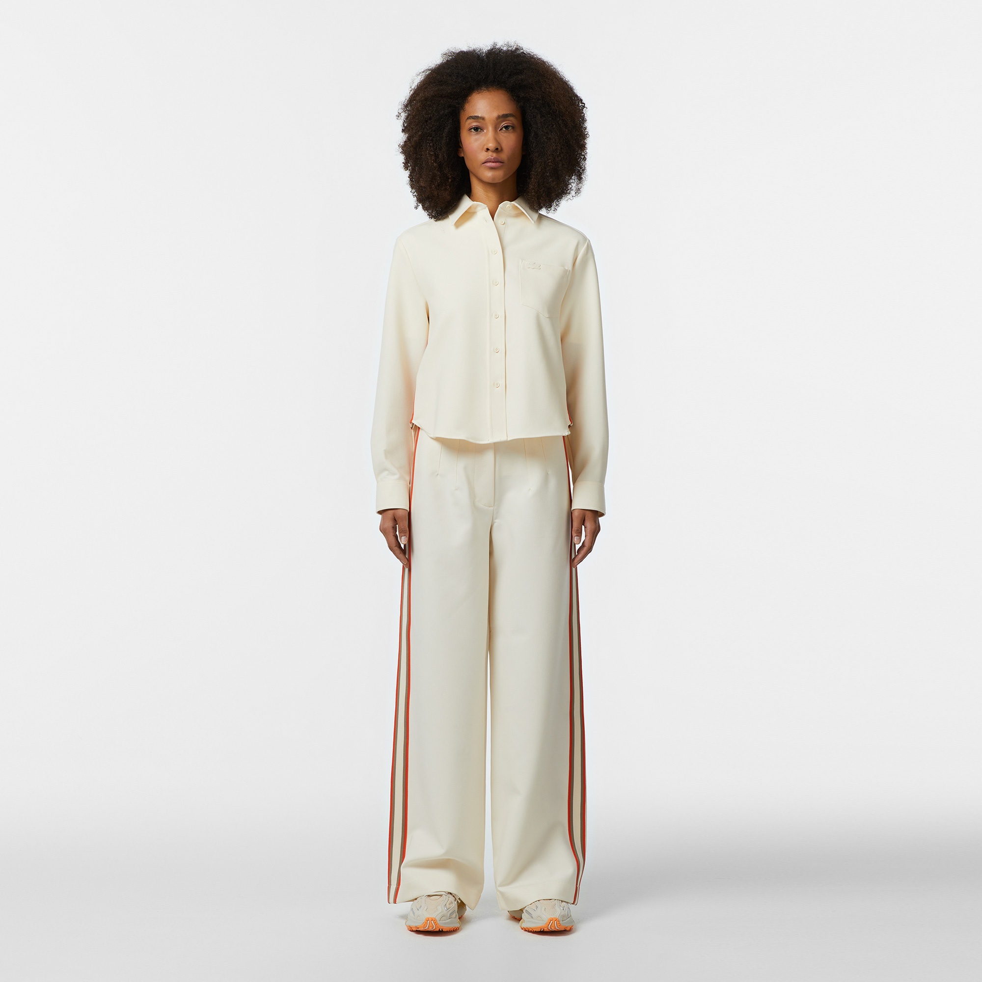 Lacoste Kadın Regular Fit Krem Pantolon