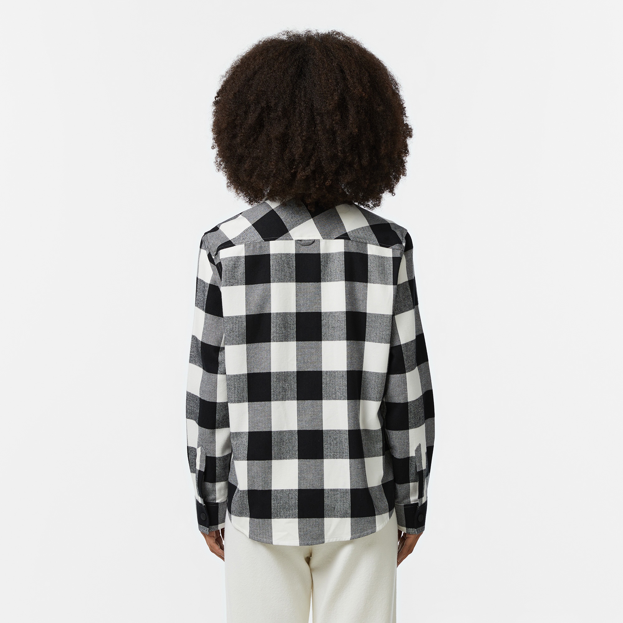 Lacoste Kadın Regular Fit Ekose Siyah Gömlek