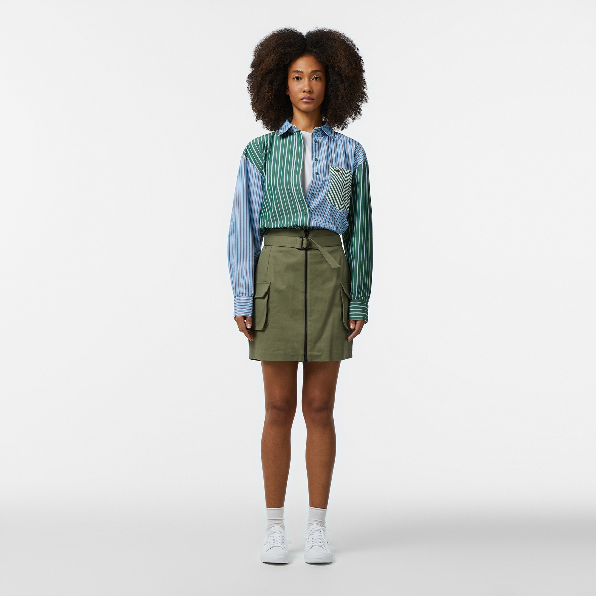 Lacoste Kadın Relaxed Fit Haki Etek