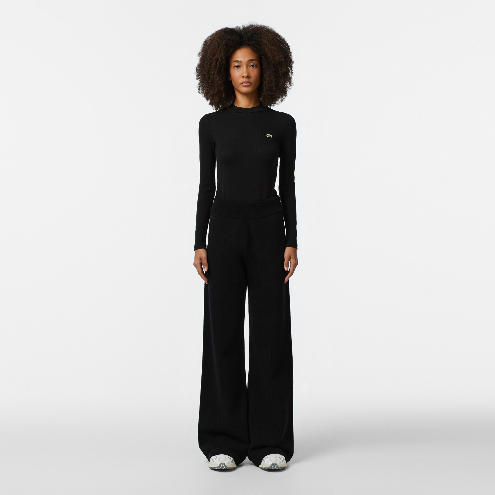 Lacoste Kadın Relaxed Fit Siyah Pantolon