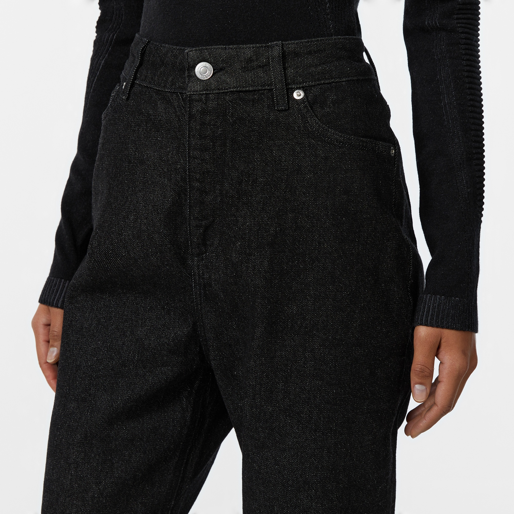 Lacoste Kadın Regular Fit Denim Siyah Pantolon