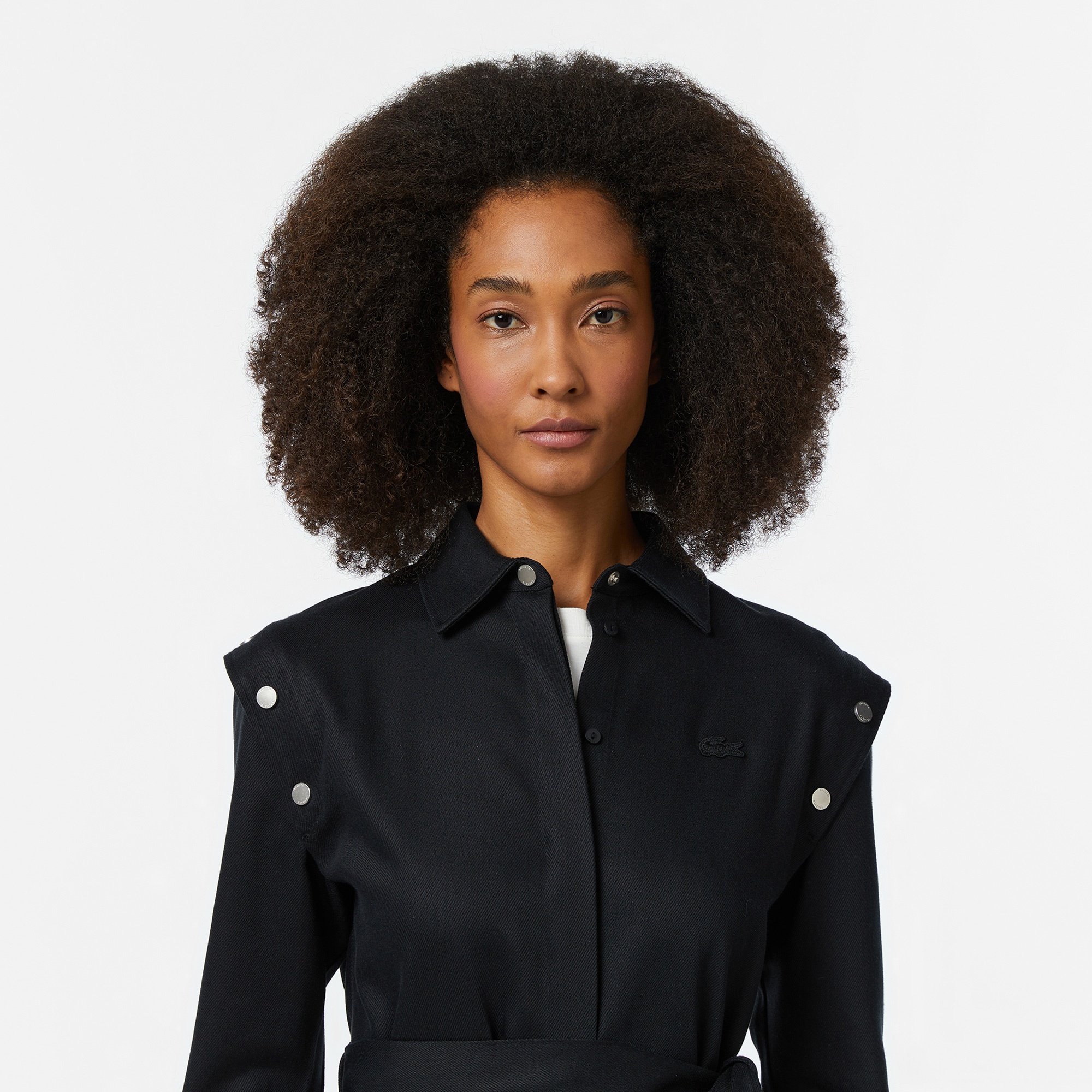 Lacoste Kadın Regular Fit Siyah Gömlek