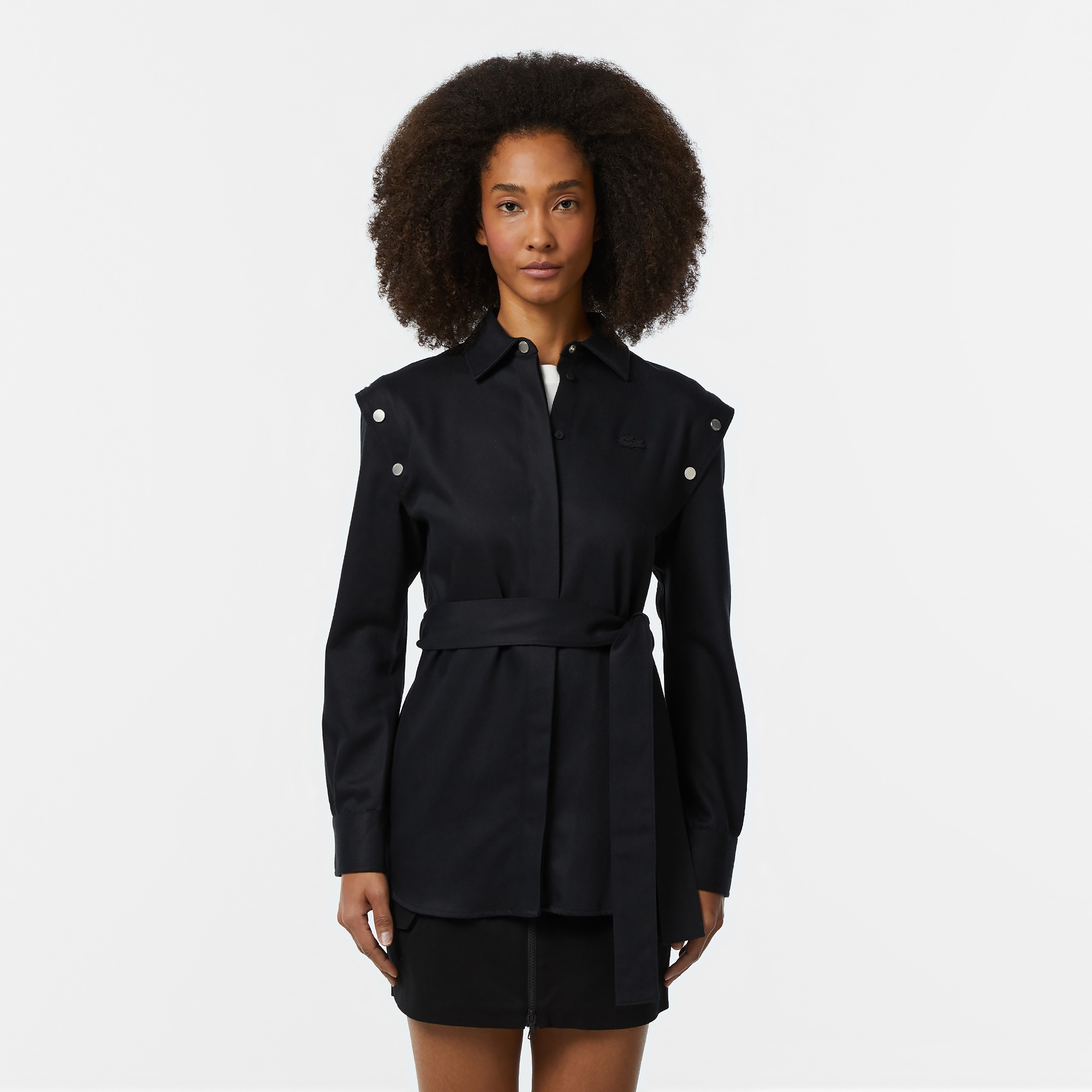 Lacoste Kadın Regular Fit Siyah Gömlek