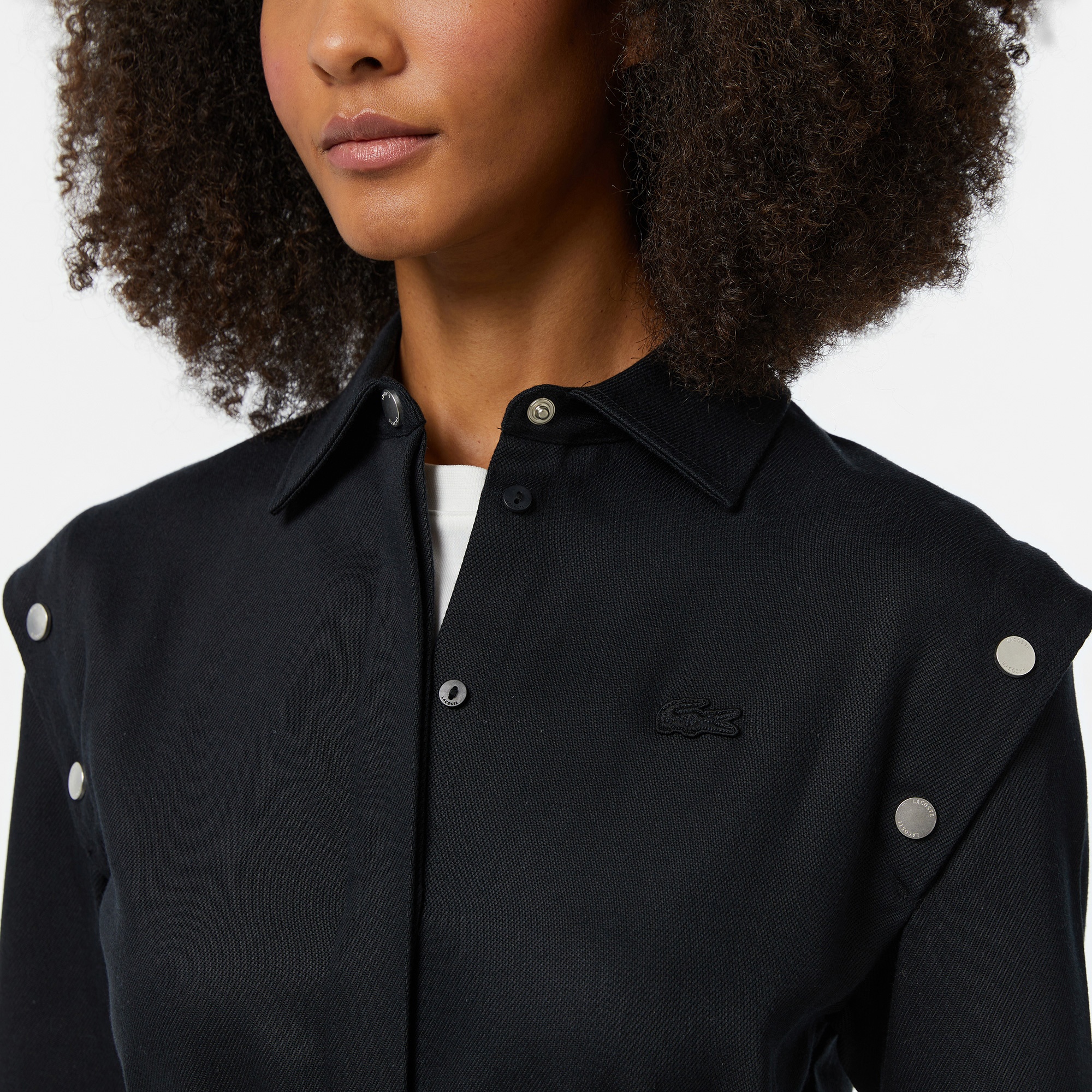 Lacoste Kadın Regular Fit Siyah Gömlek