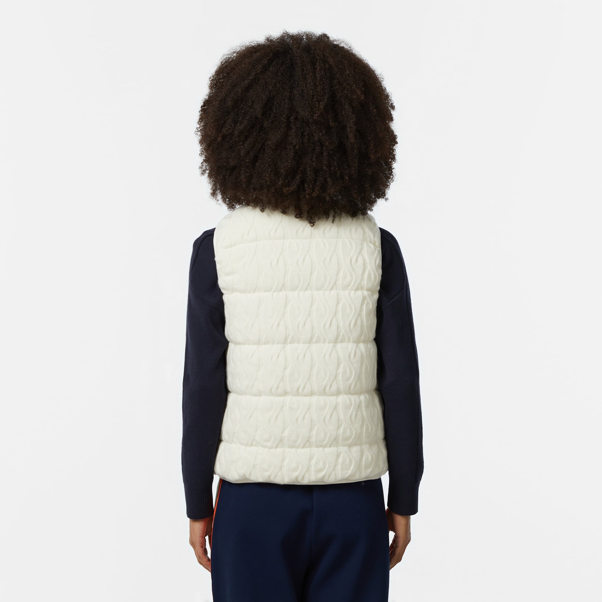 Kadın Regular Fit Dik Yaka Kapitone Çift Taraflı Beyaz Yelek