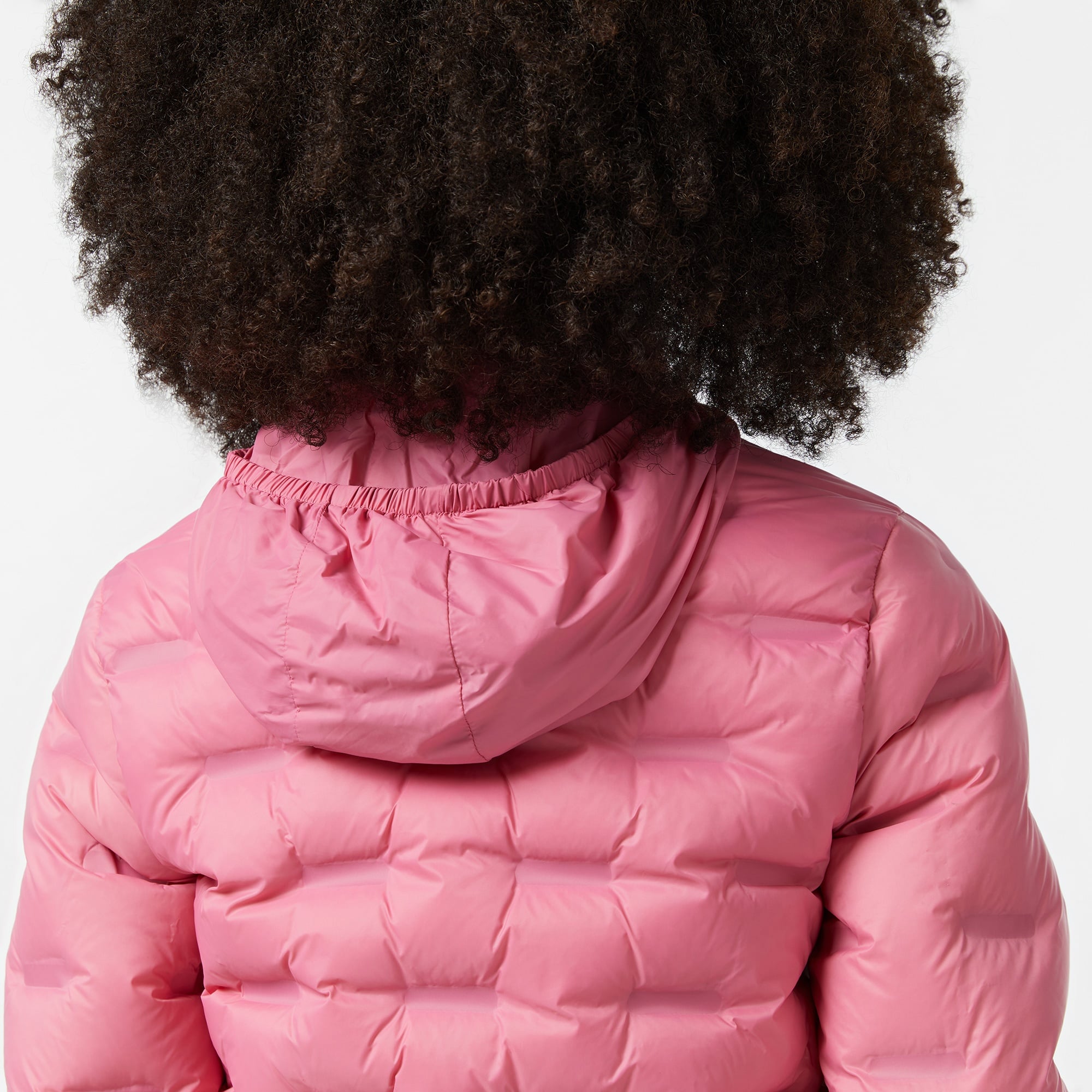 Lacoste Kadın Regular Fit Kapüşonlu Kapitone Pembe Mont