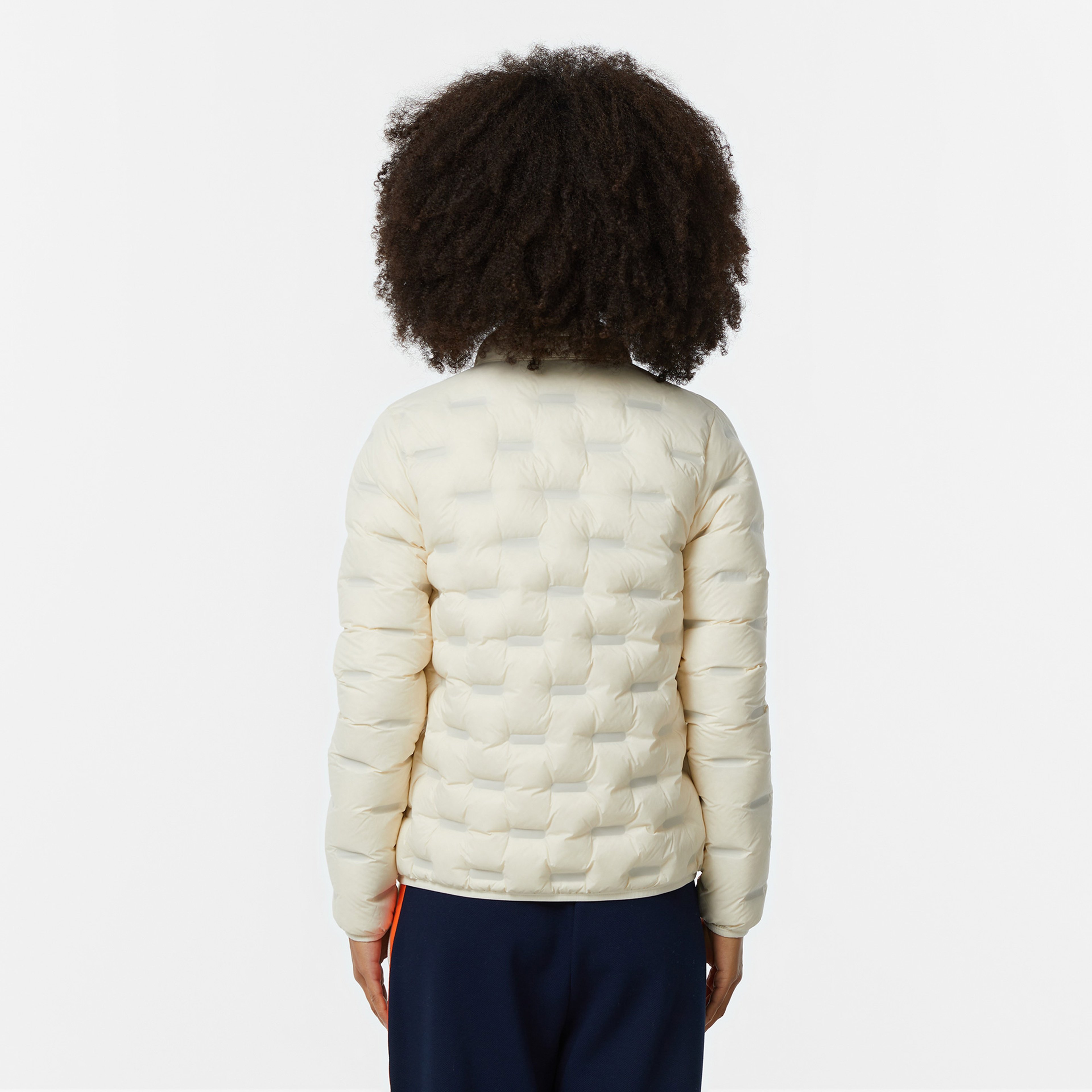 Kadın Regular Fit Kapüşonlu Kapitone Beyaz Mont