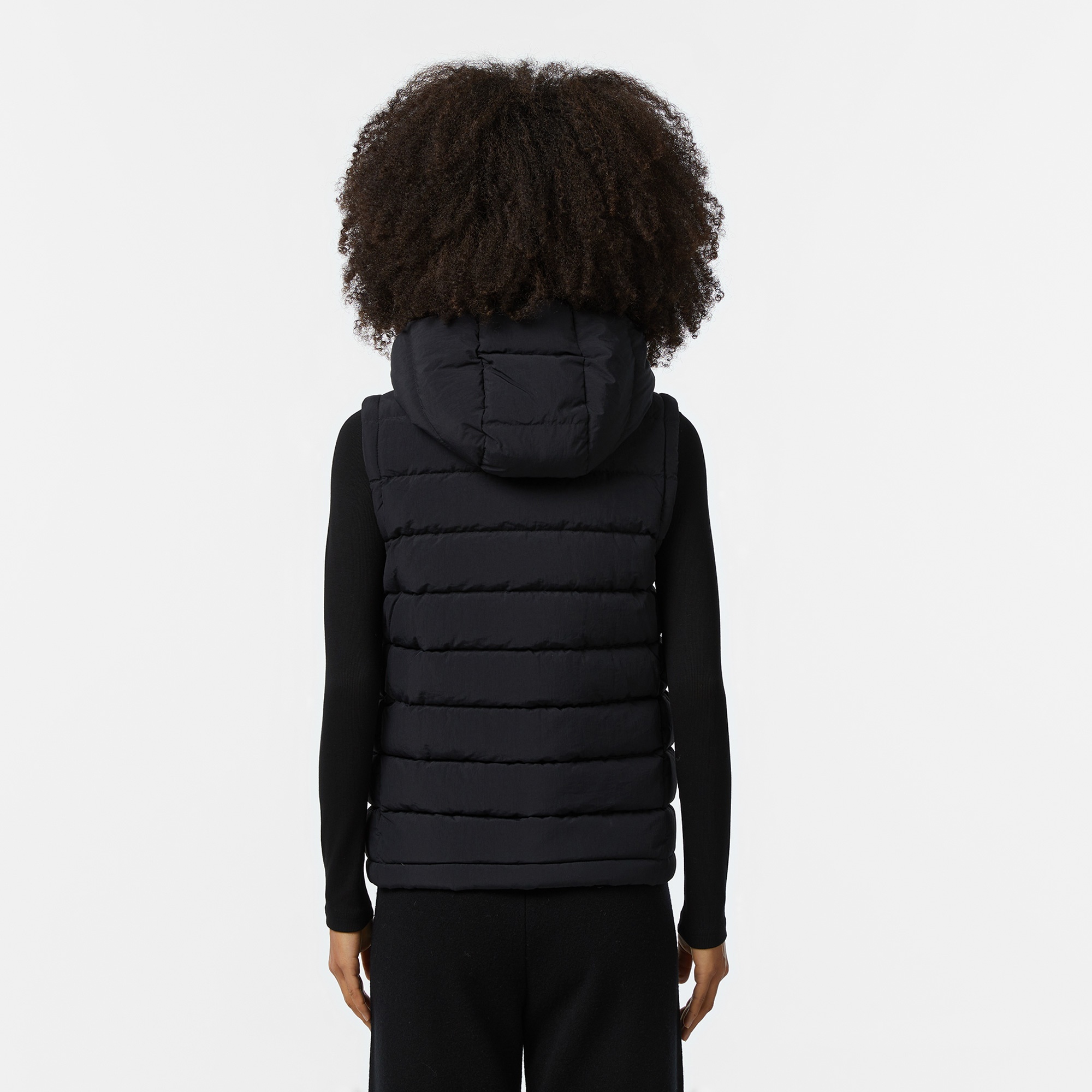 Lacoste Kadın Regular Fit Kapüşonlu Siyah Mont