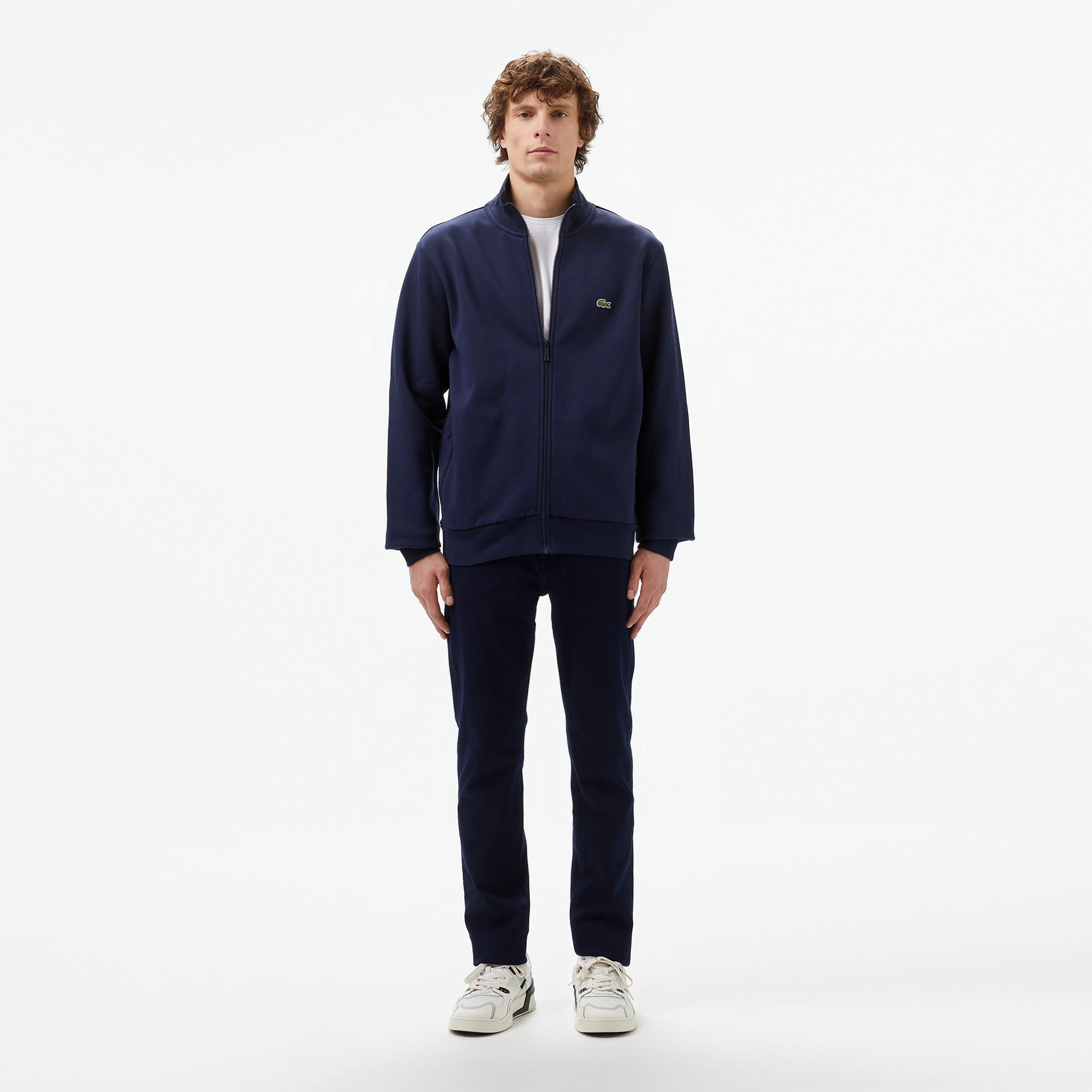 Lacoste Erkek Regular Fit Fermuarlı Lacivert Sweatshirt