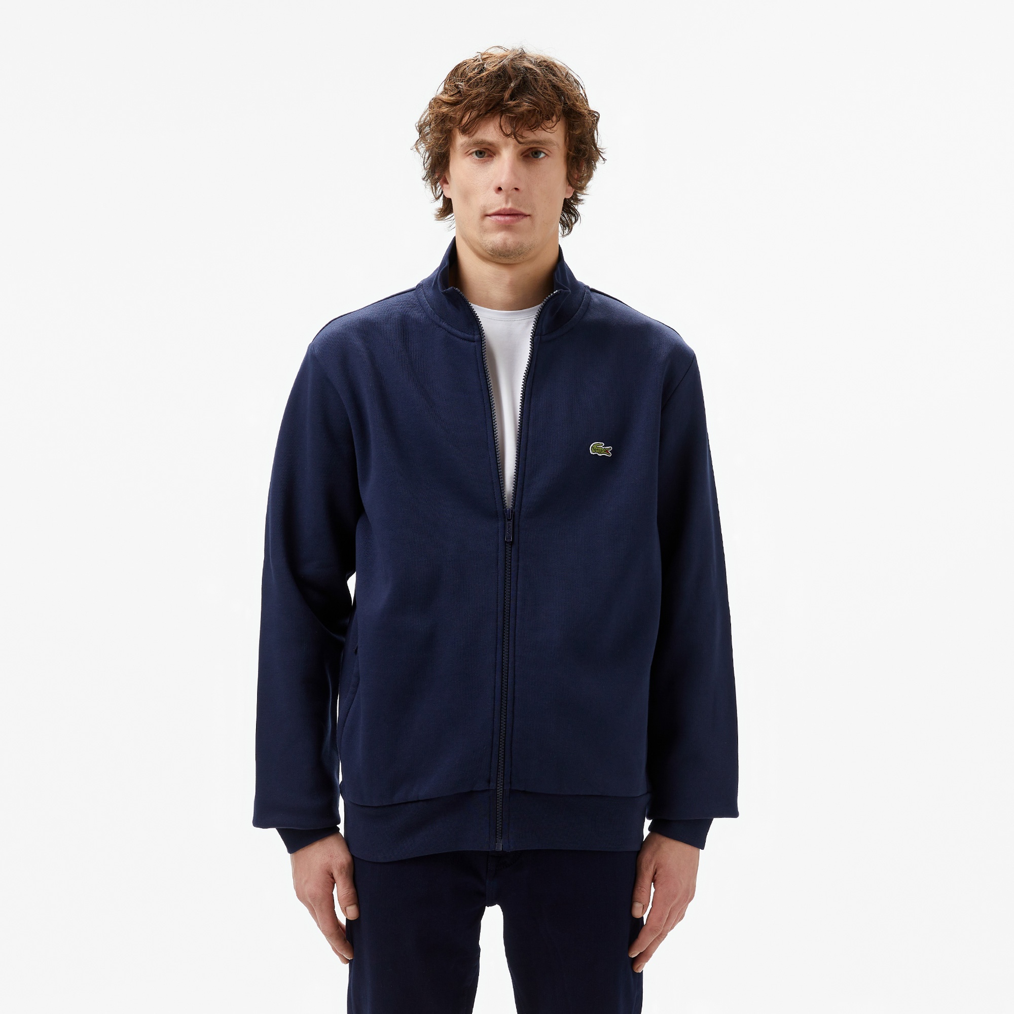 Lacoste Erkek Regular Fit Fermuarlı Lacivert Sweatshirt
