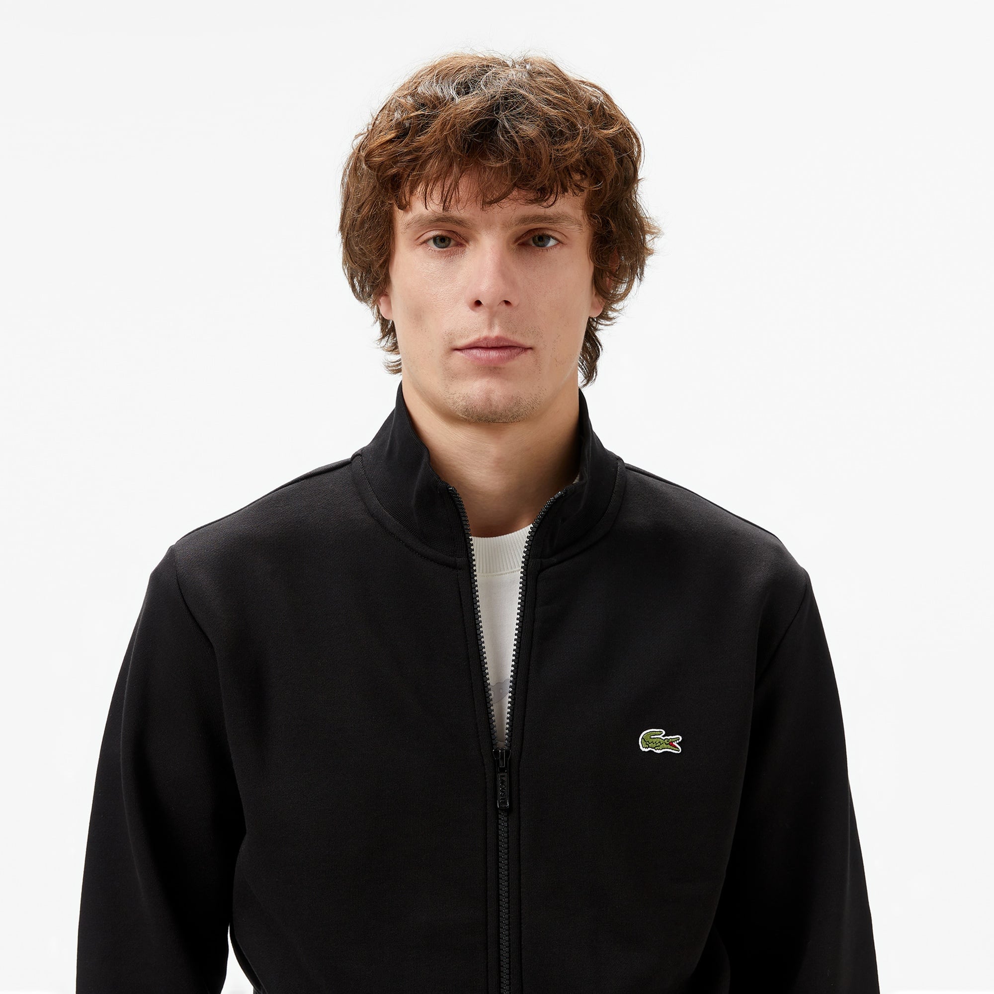 Erkek Regular Fit Fermuarlı Siyah Sweatshirt