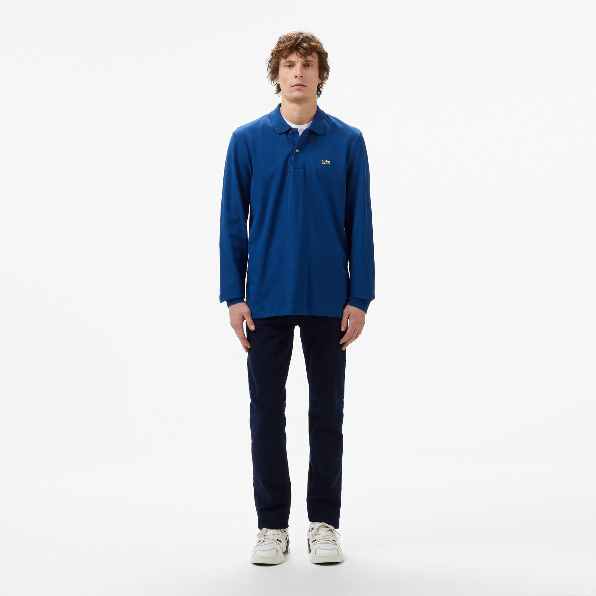 Lacoste L.12.12 Erkek Classic Fit Uzun Kollu Lacivert Polo