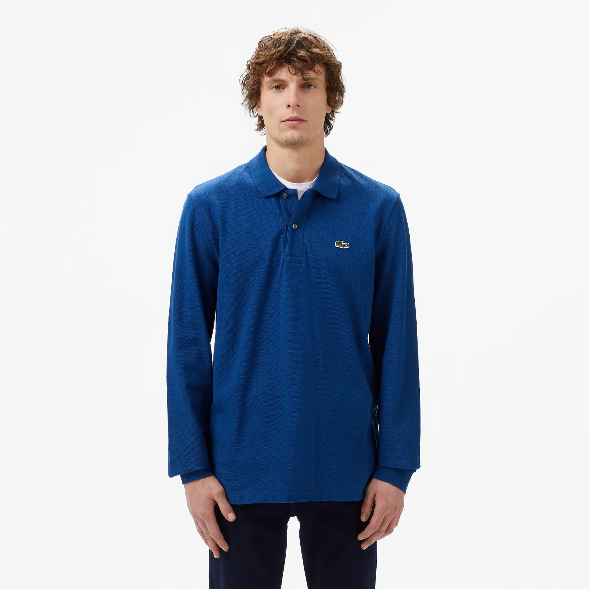 Lacoste L.12.12 Erkek Classic Fit Uzun Kollu Lacivert Polo
