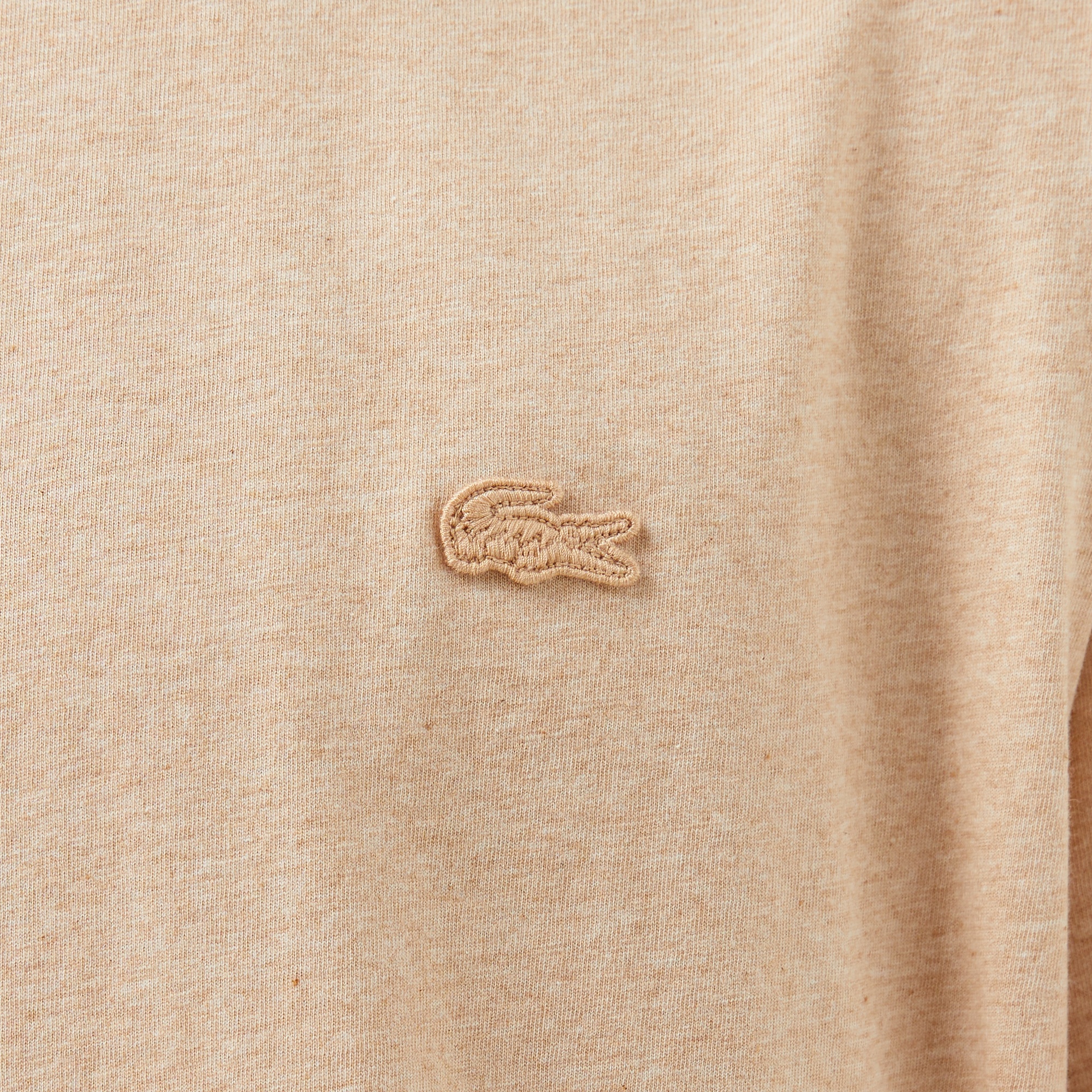 Lacoste Erkek Loose Fit Bisiklet Yaka Bej T-Shirt