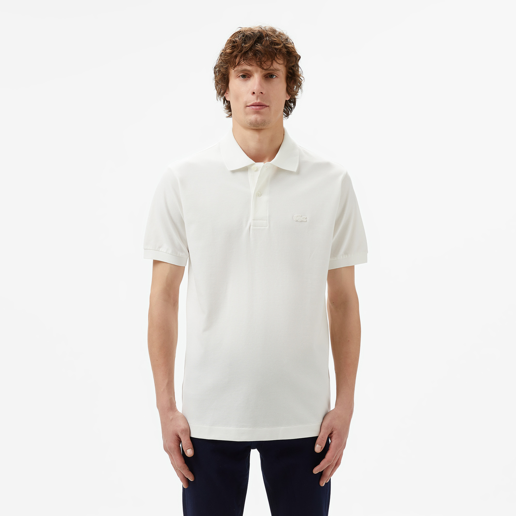 Lacoste Erkek Classic Fit Beyaz Polo PH0425-70V | Lacoste