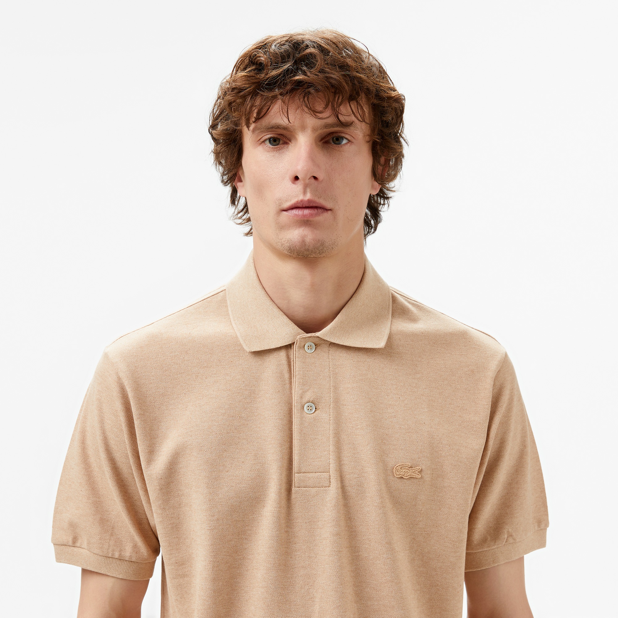 Lacoste Erkek Classic Fit Bej Polo