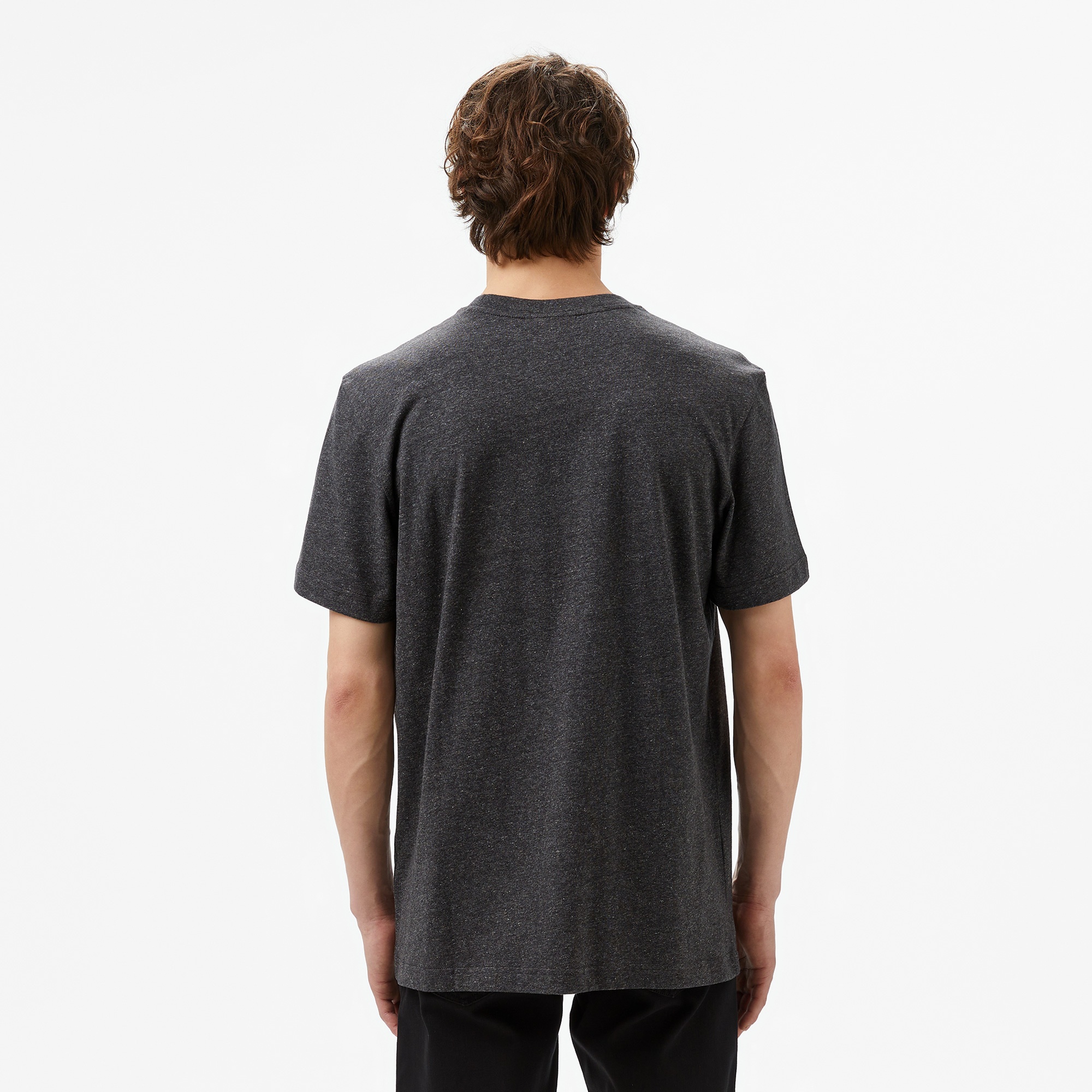 Lacoste Erkek Regular Fit Bisiklet Yaka Koyu Gri T-Shirt