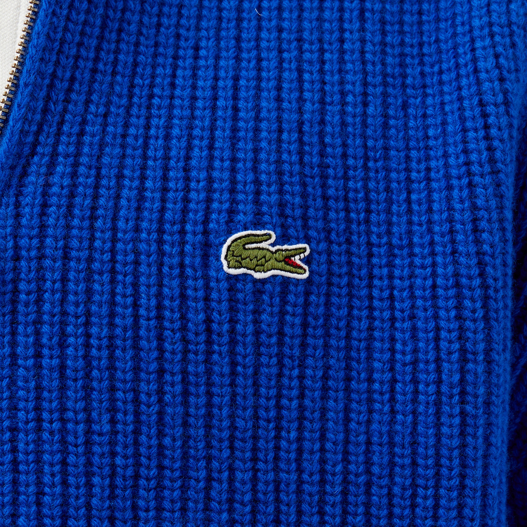 Lacoste Erkek Classic Fit Yarım Fermuarlı Lacivert Kazak