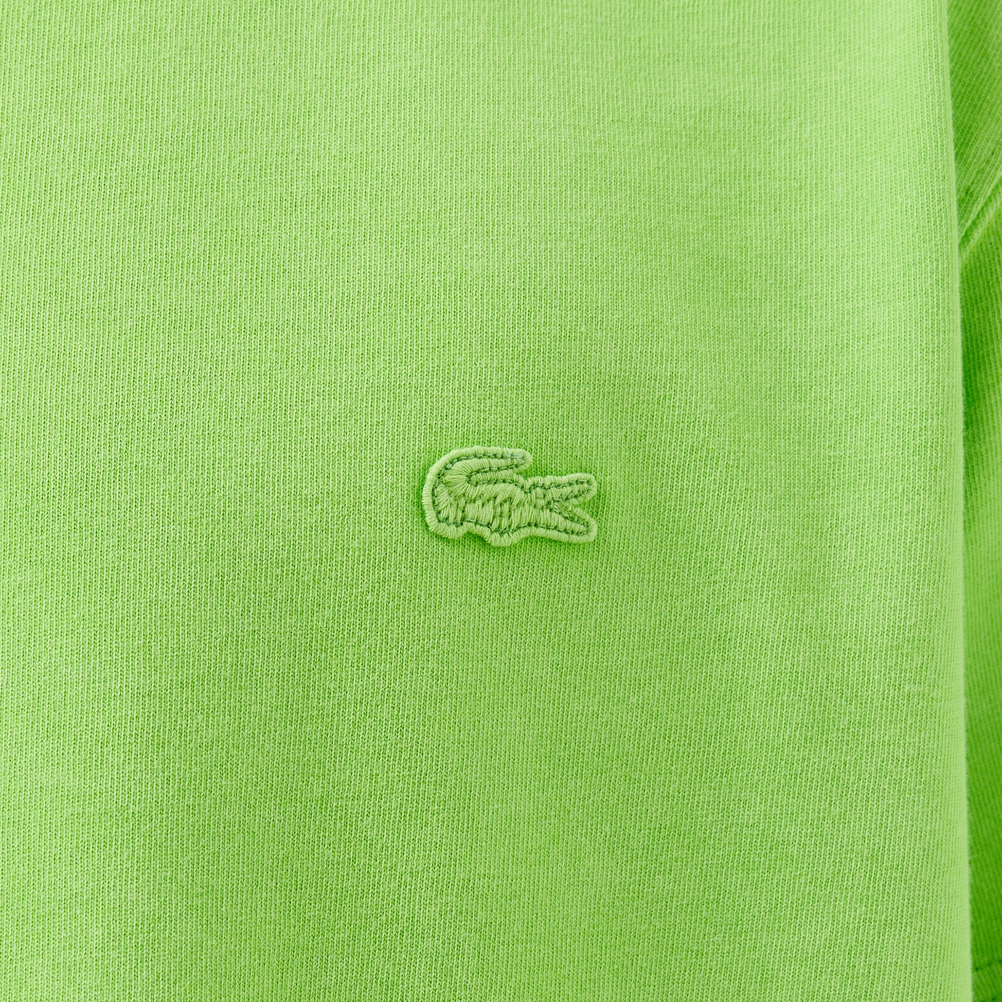Lacoste Unisex Classic Fit Bisiklet Yaka Yeşil T-Shirt