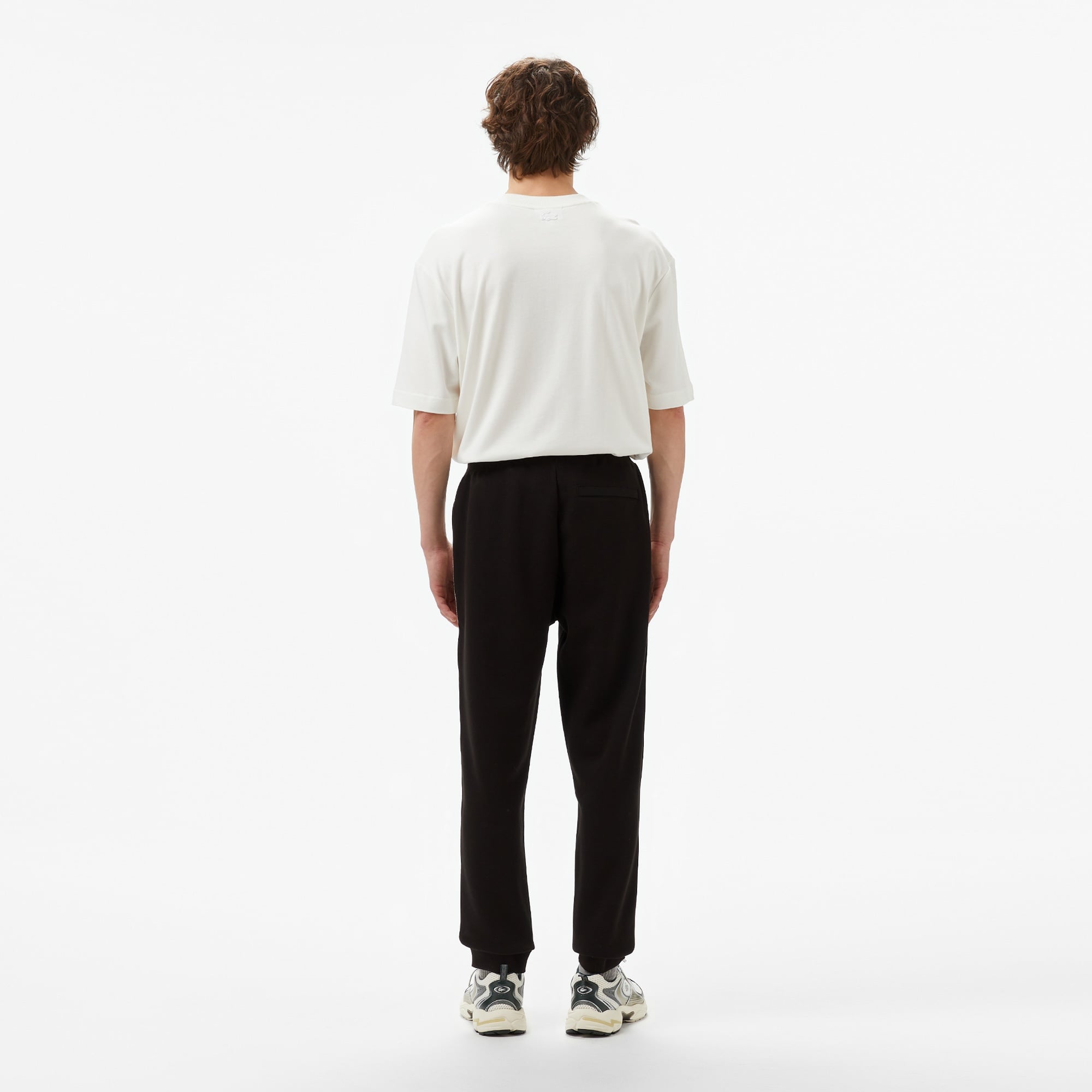 Lacoste Erkek Slim Fit Çizgili Siyah Eşofman Altı