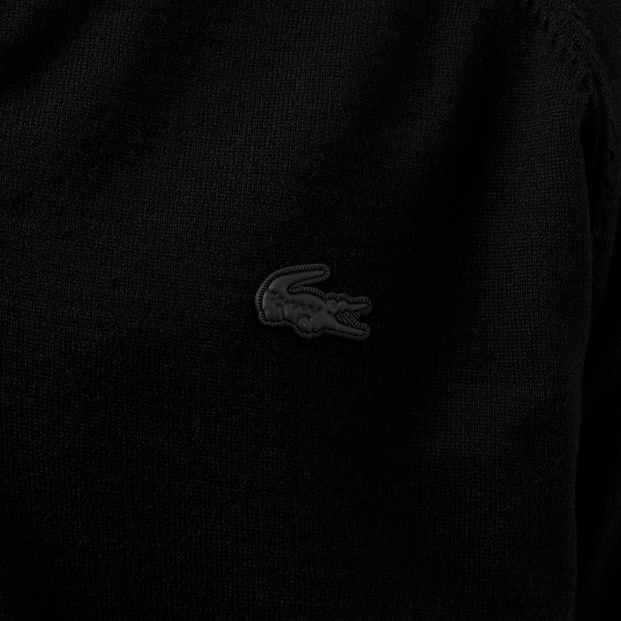 Lacoste Erkek Regular Fit Yarım Fermuarlı Siyah Triko