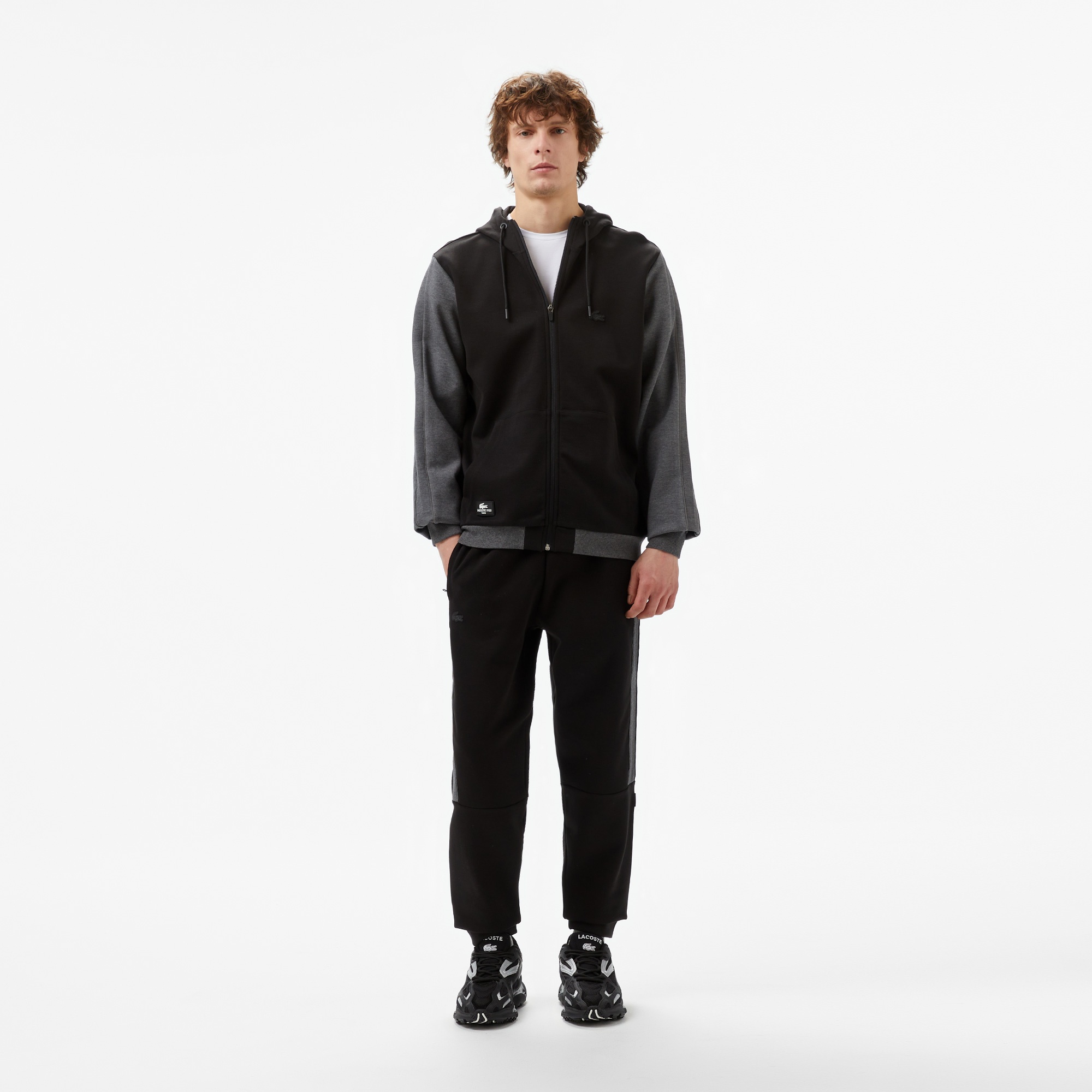 Lacoste Erkek Slim Fit Kapüşonlu Siyah Sweatshirt