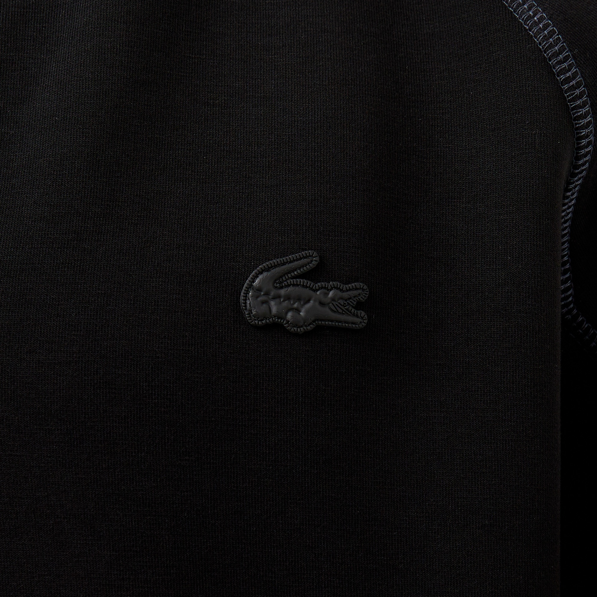 Lacoste Erkek Relaxed Fit Yarım Fermuarlı Siyah Sweatshirt
