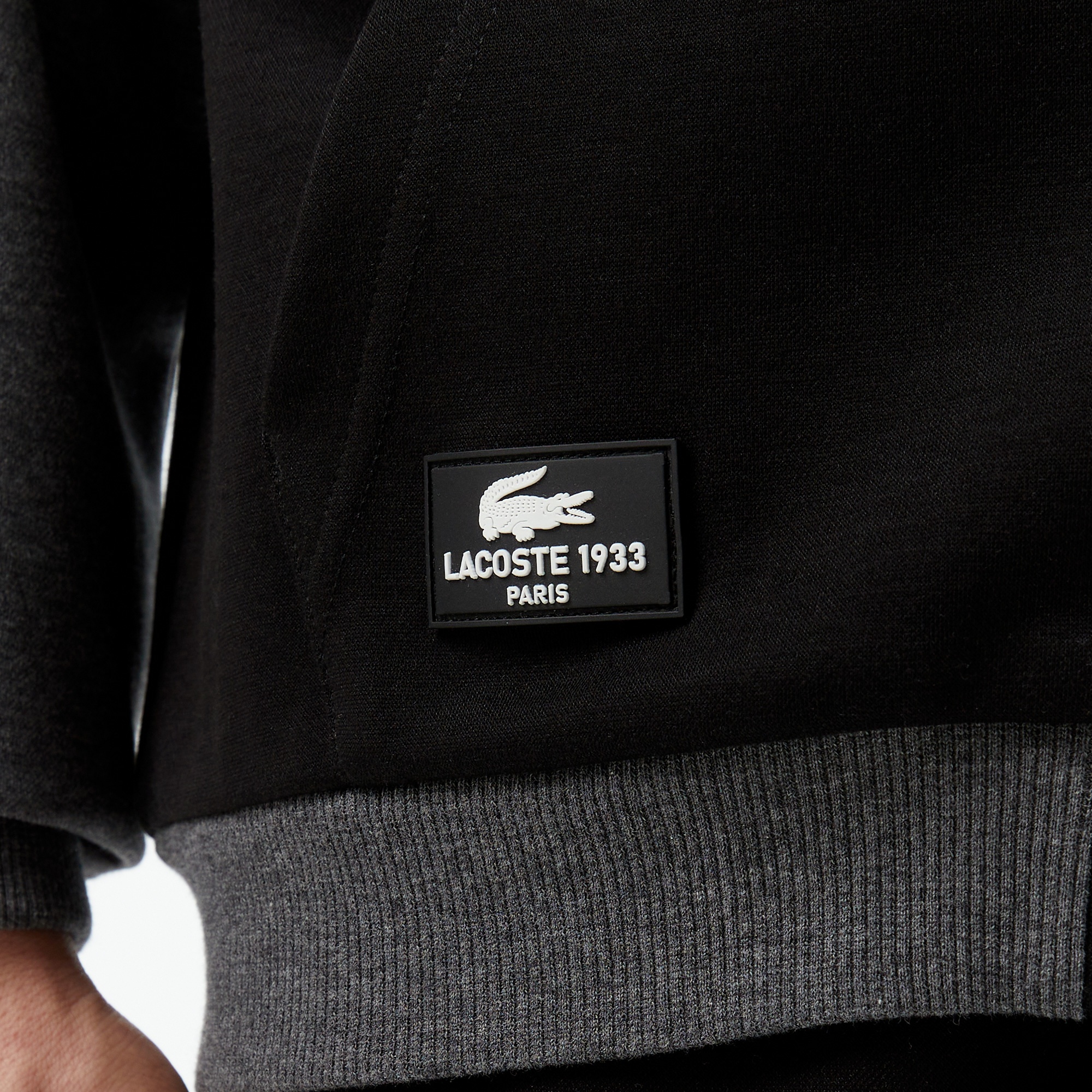 Lacoste Erkek Slim Fit Kapüşonlu Siyah Sweatshirt