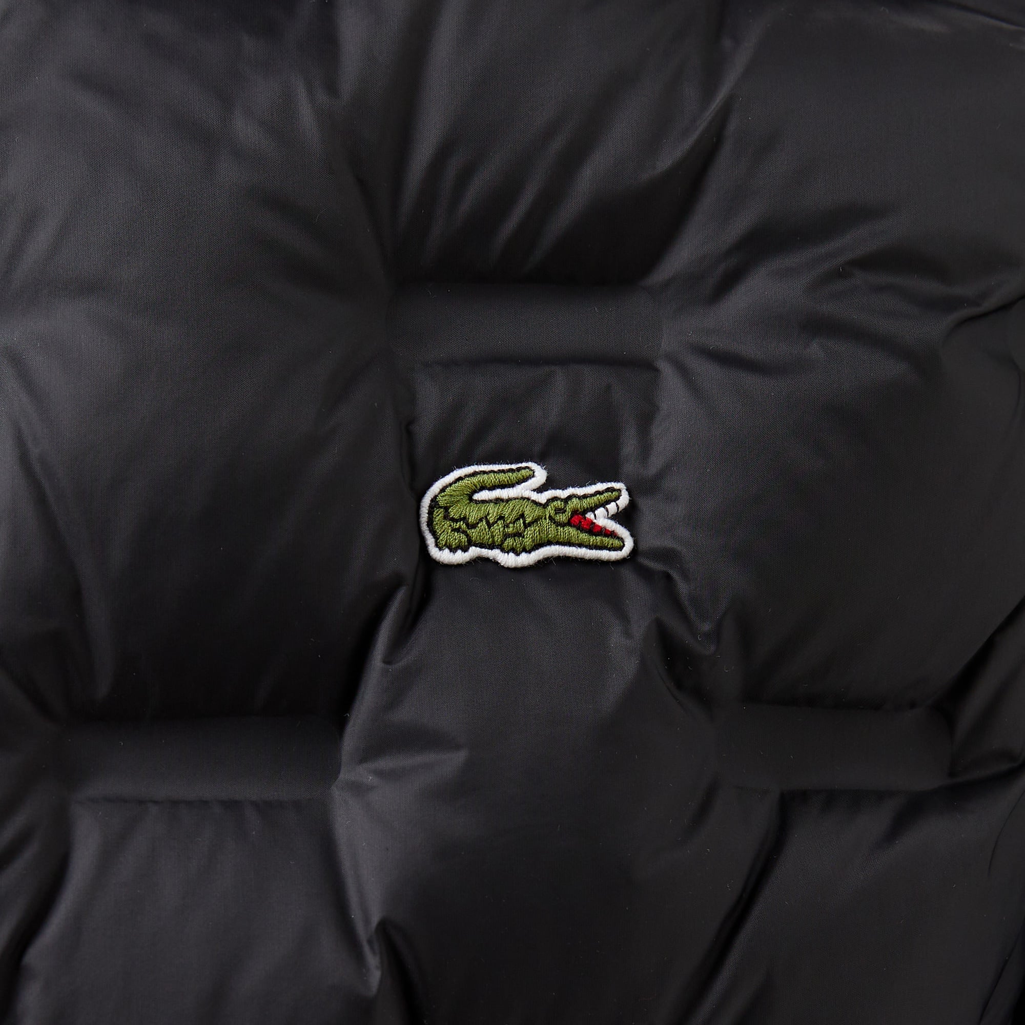 Lacoste Erkek Kapüşonlu Kapitone Siyah Yelek