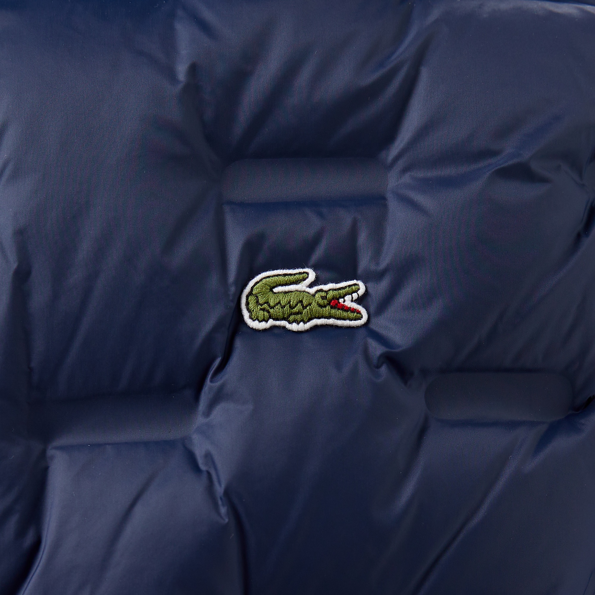 Lacoste Erkek Kapüşonlu Kapitone Lacivert Yelek