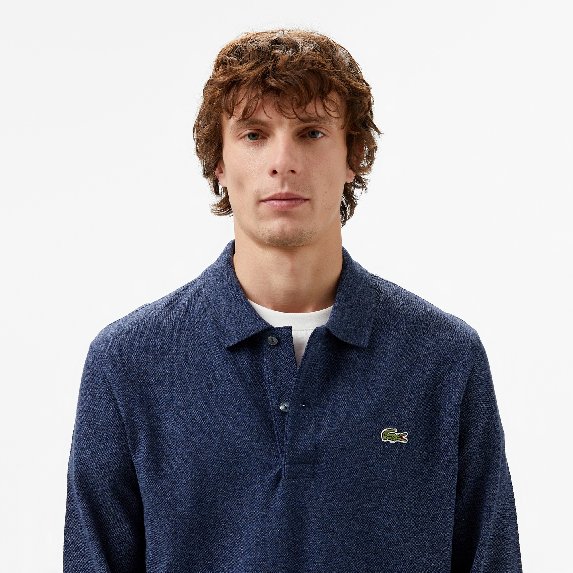 Lacoste L.12.12 Erkek Slim Fit Uzun Kollu Lacivert Polo
