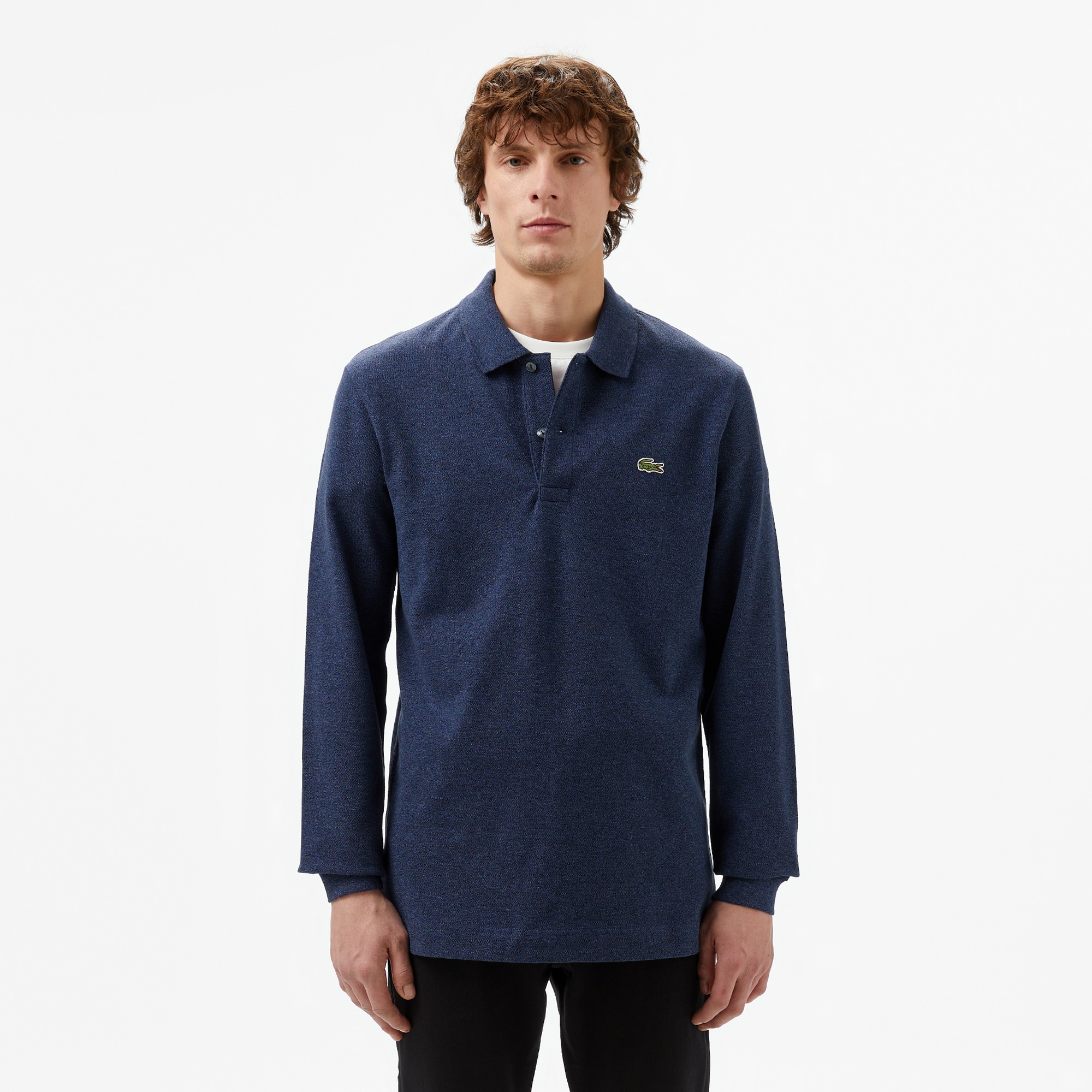 Lacoste L.12.12 Erkek Slim Fit Uzun Kollu Lacivert Polo