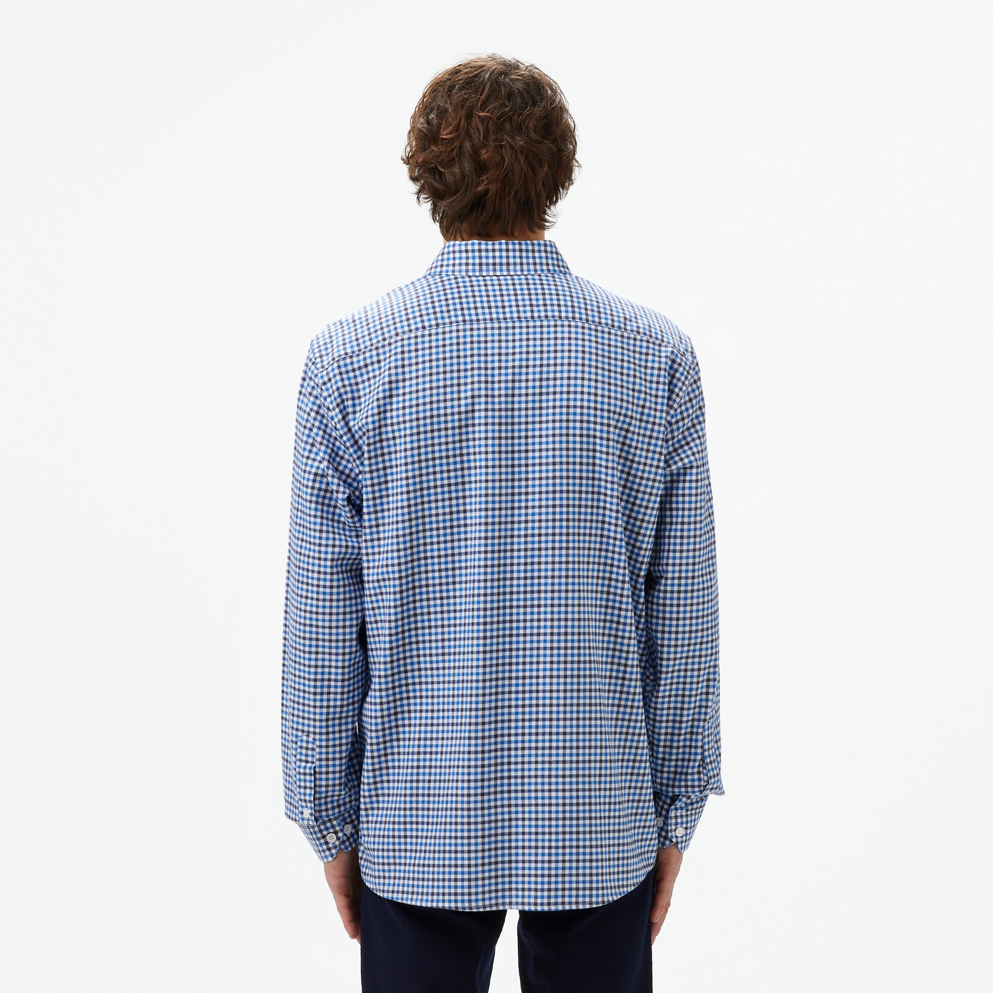 Lacoste Erkek Regular Fit Kareli Lacivert Gömlek