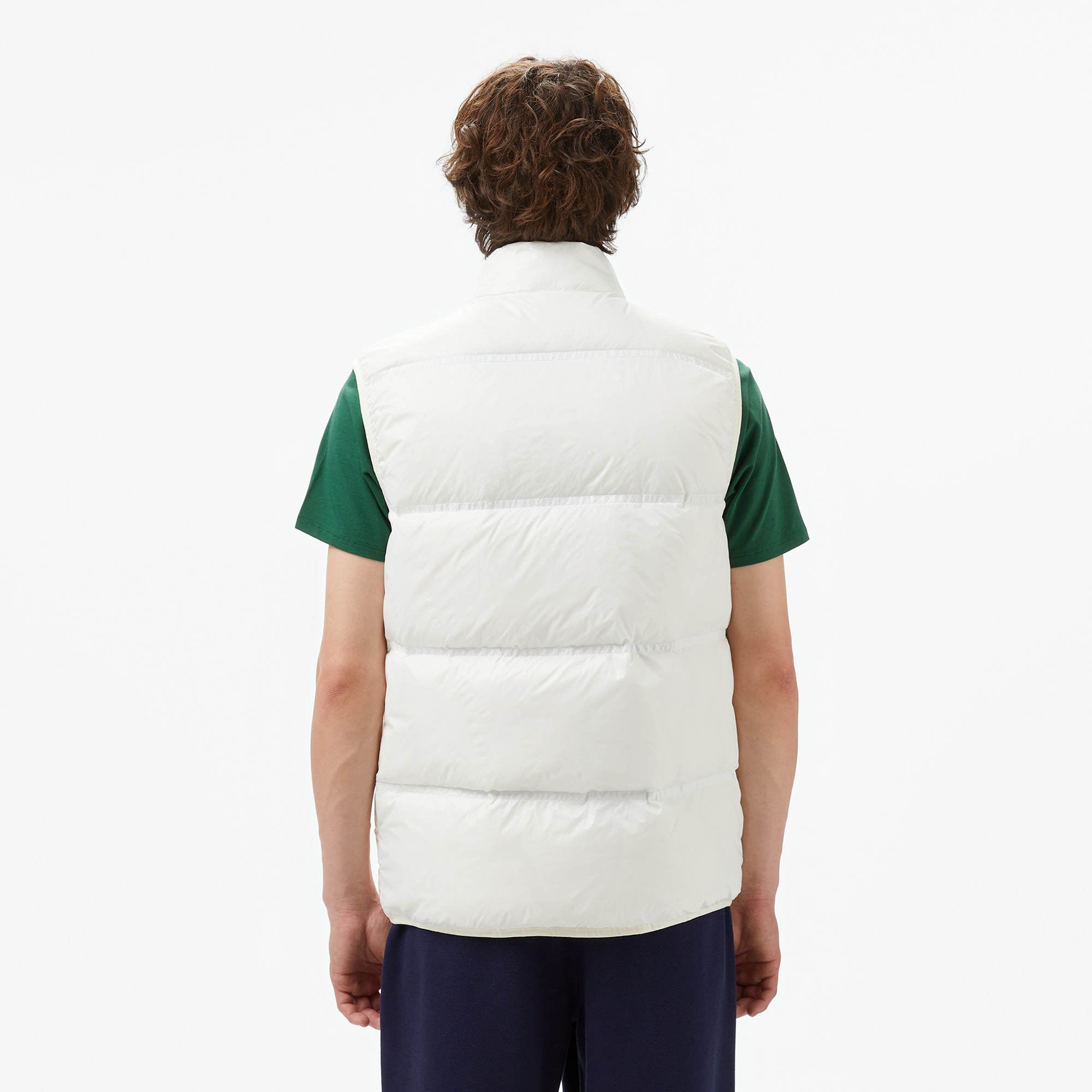 Lacoste Erkek Dik Yaka Beyaz Yelek